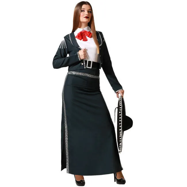 Elegante costume da mariachi nero per donna
