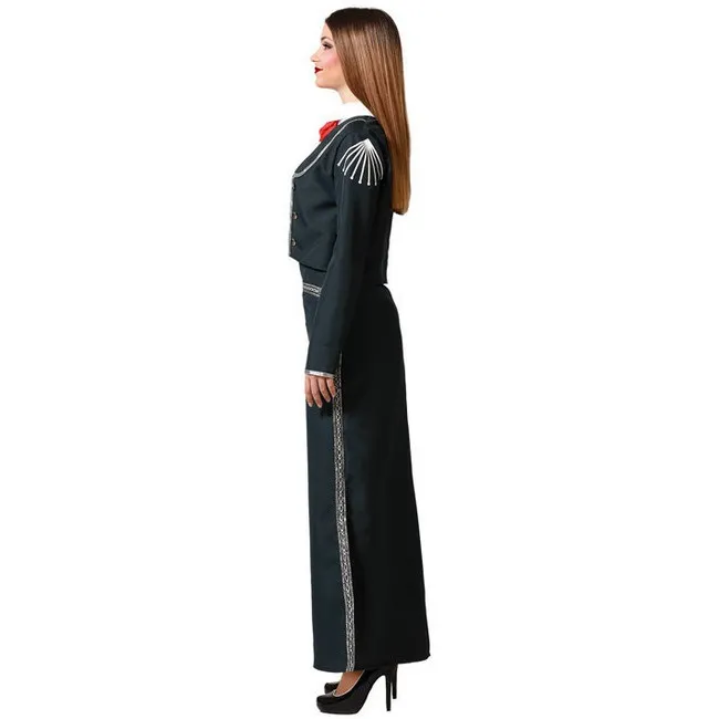 Elegante costume da mariachi nero per donna