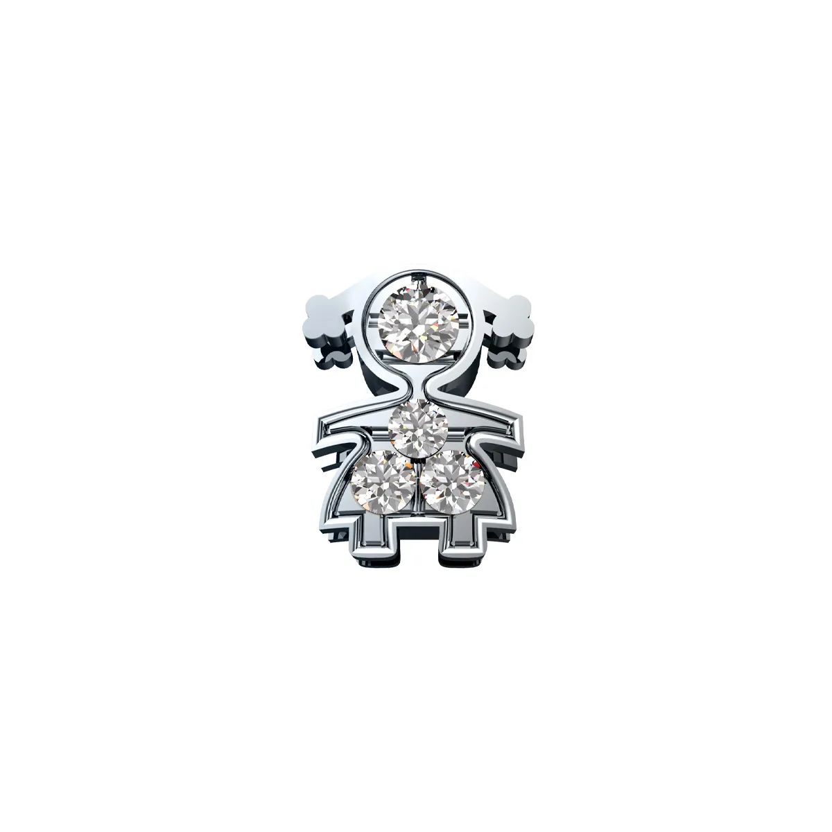 Elements - Bimba in oro bianco e diamanti - DCHF9160.001