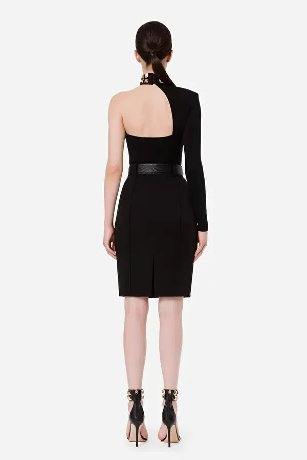ELISABETTA FRANCHI Gonna longuette dettagli pitone