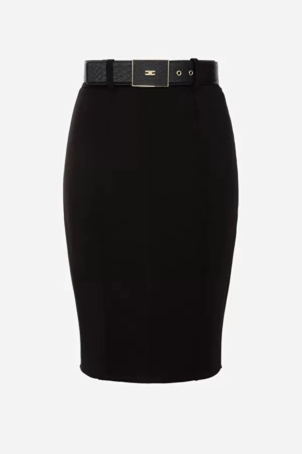 ELISABETTA FRANCHI Gonna longuette dettagli pitone