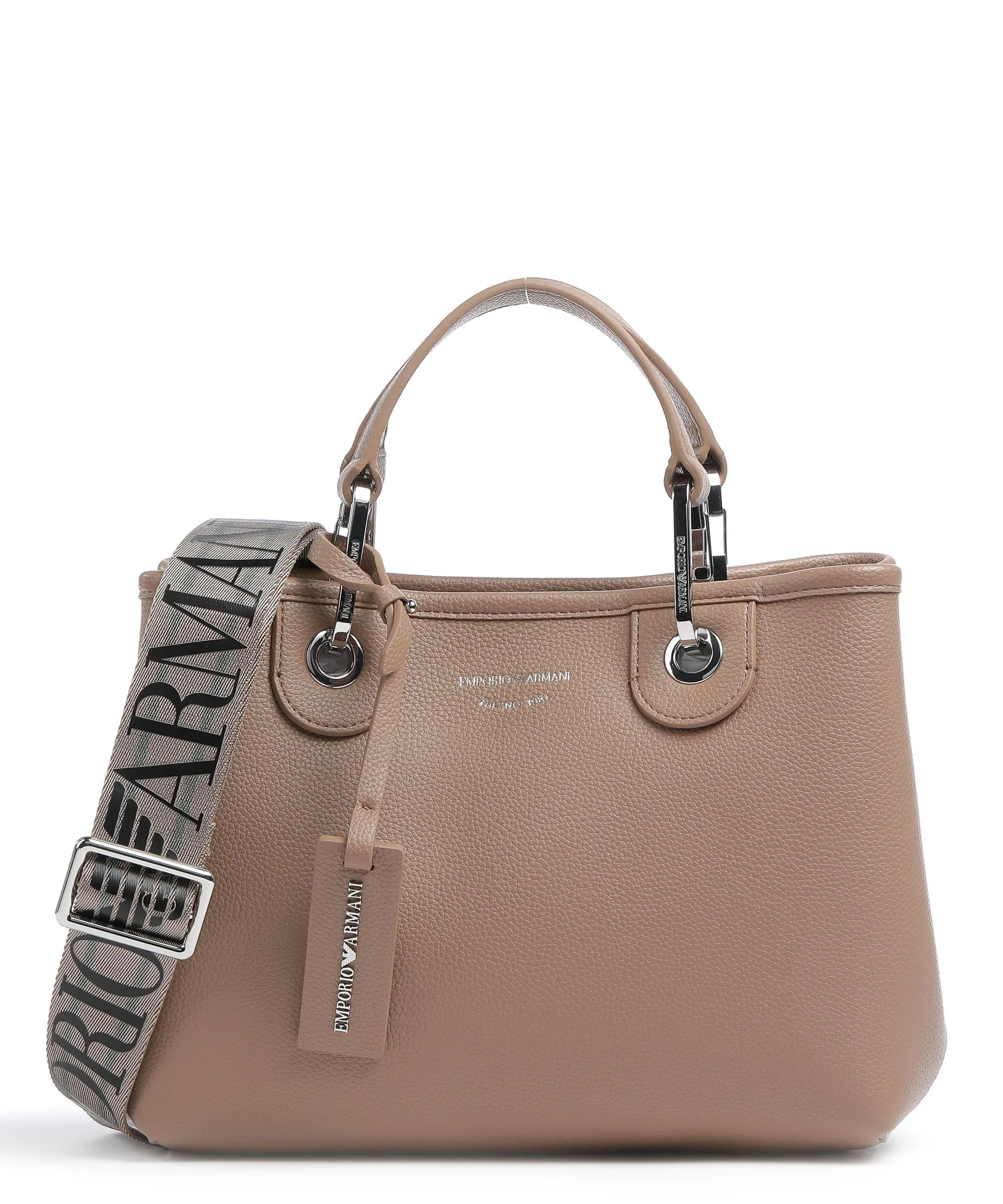  Emporio Armani My EA Borsa a mano pelle sintetica marrone chiaro  