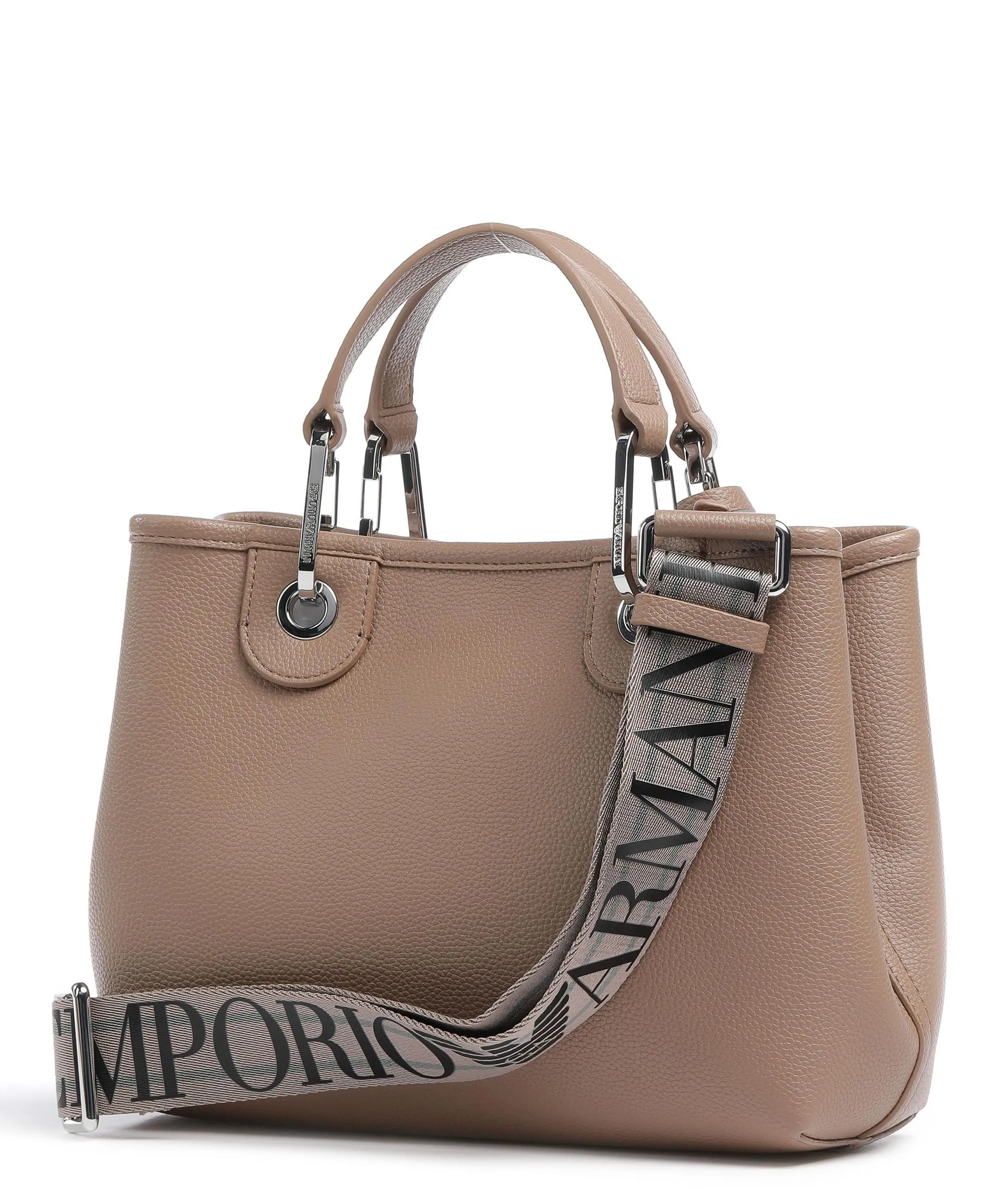  Emporio Armani My EA Borsa a mano pelle sintetica marrone chiaro  
