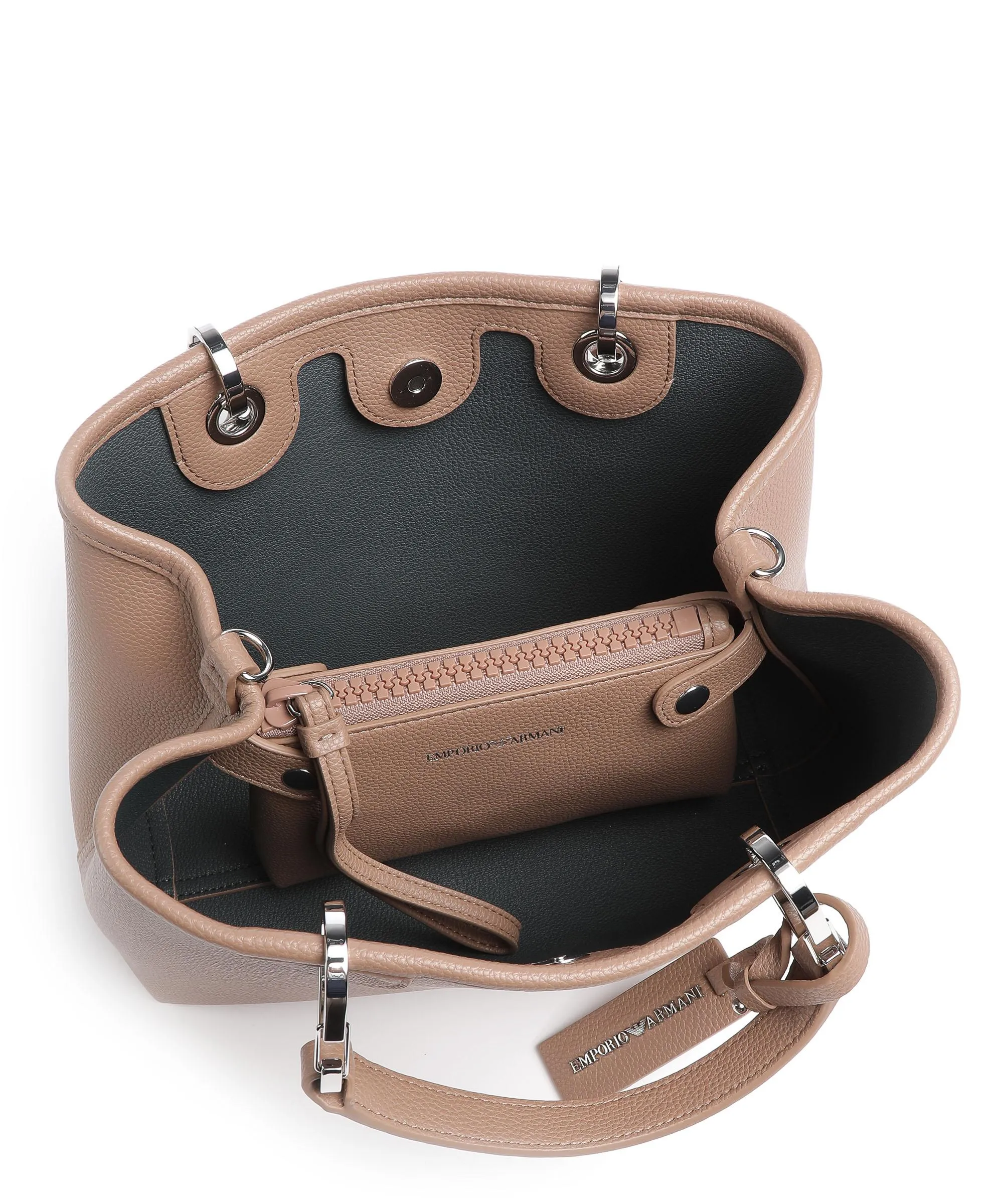  Emporio Armani My EA Borsa a mano pelle sintetica marrone chiaro  