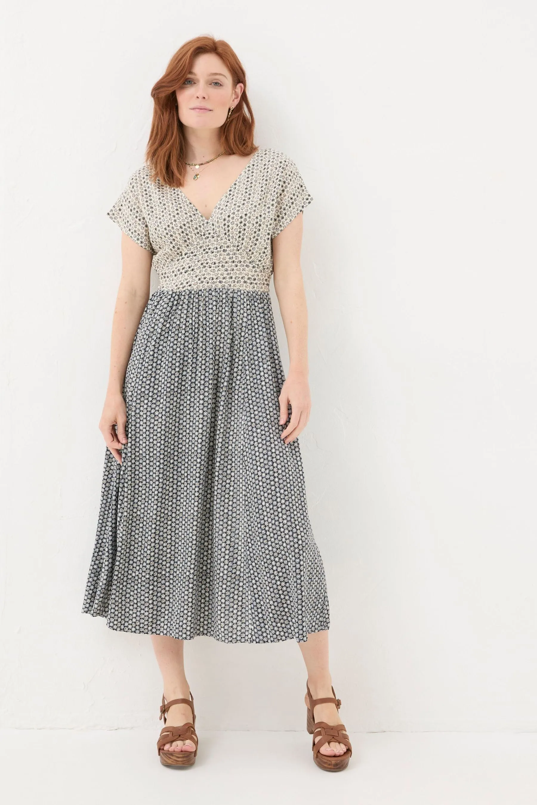 FatFace - Rae - Abito midi con stampa geometrica e stelle