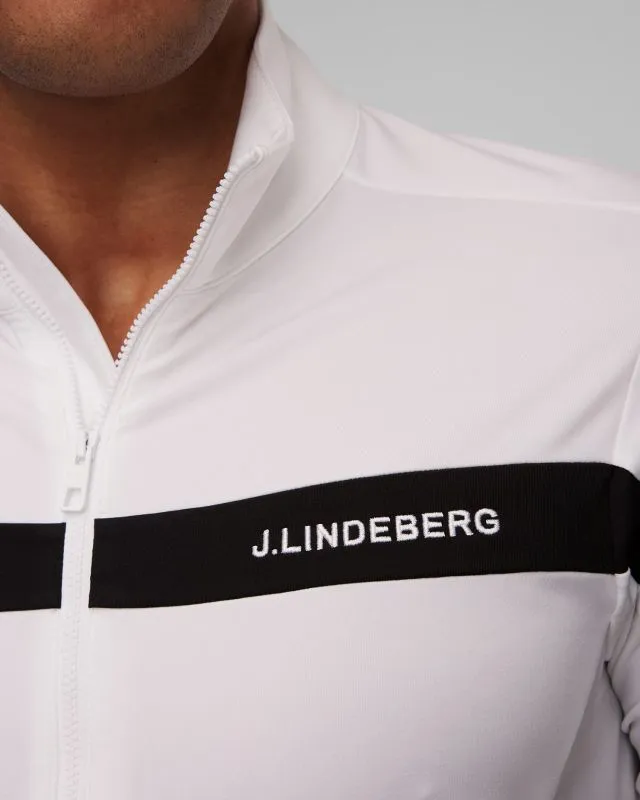 Felpa bianca da uomo J.Lindeberg Jarvis Mid Layer