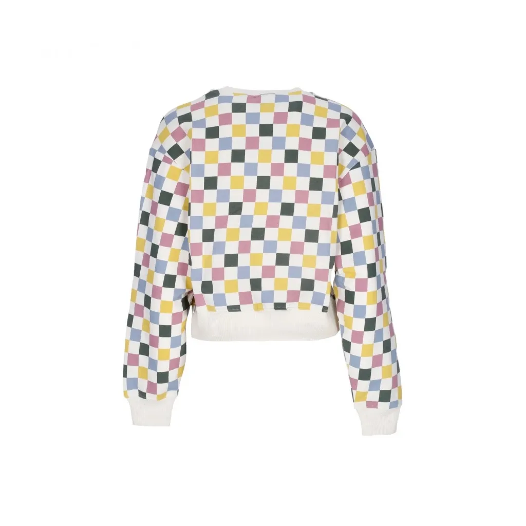 felpa girocollo corta donna all over l/s crewneck WHITE/MARSHMALLOW