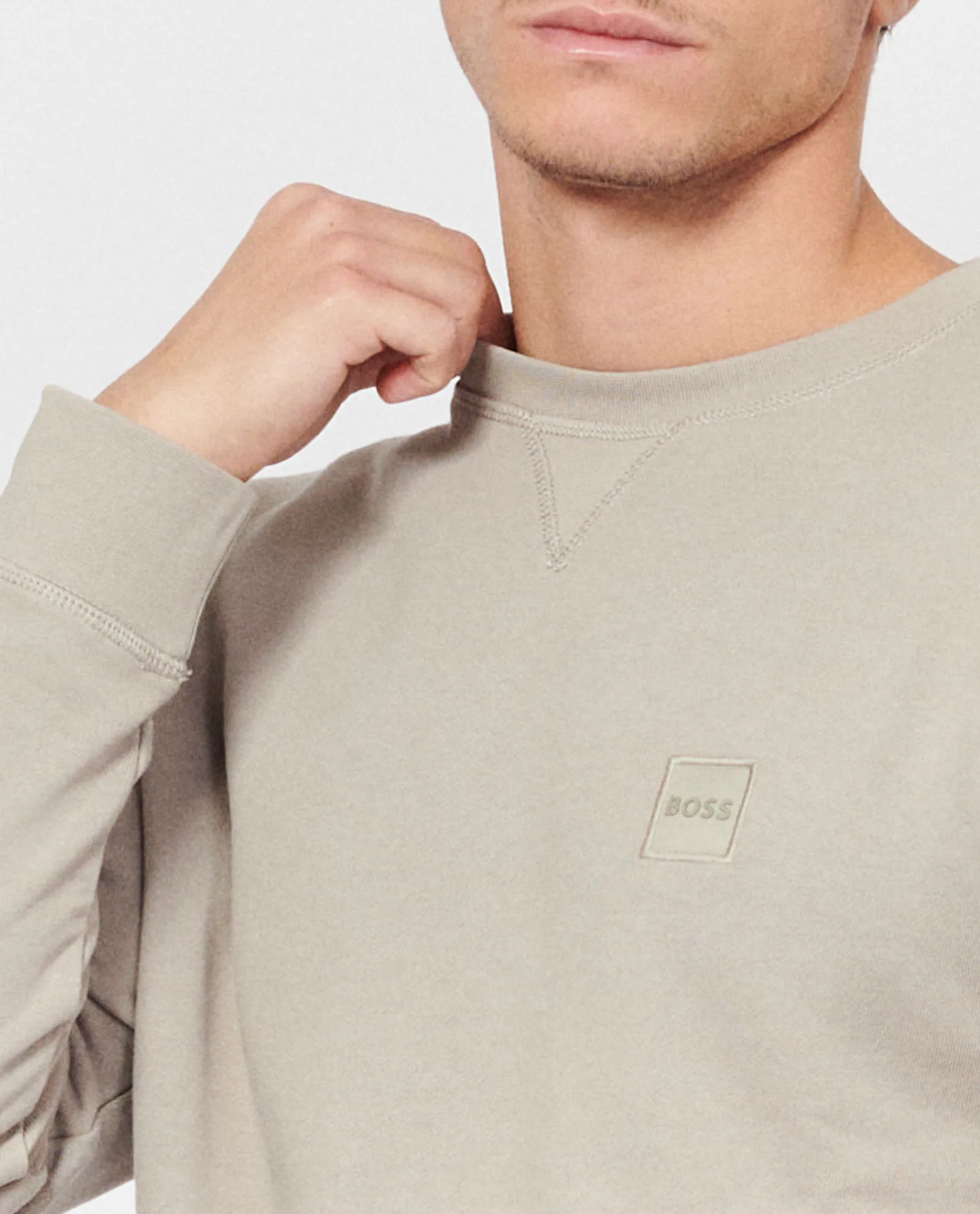 Felpa in cotone con toppa con logo