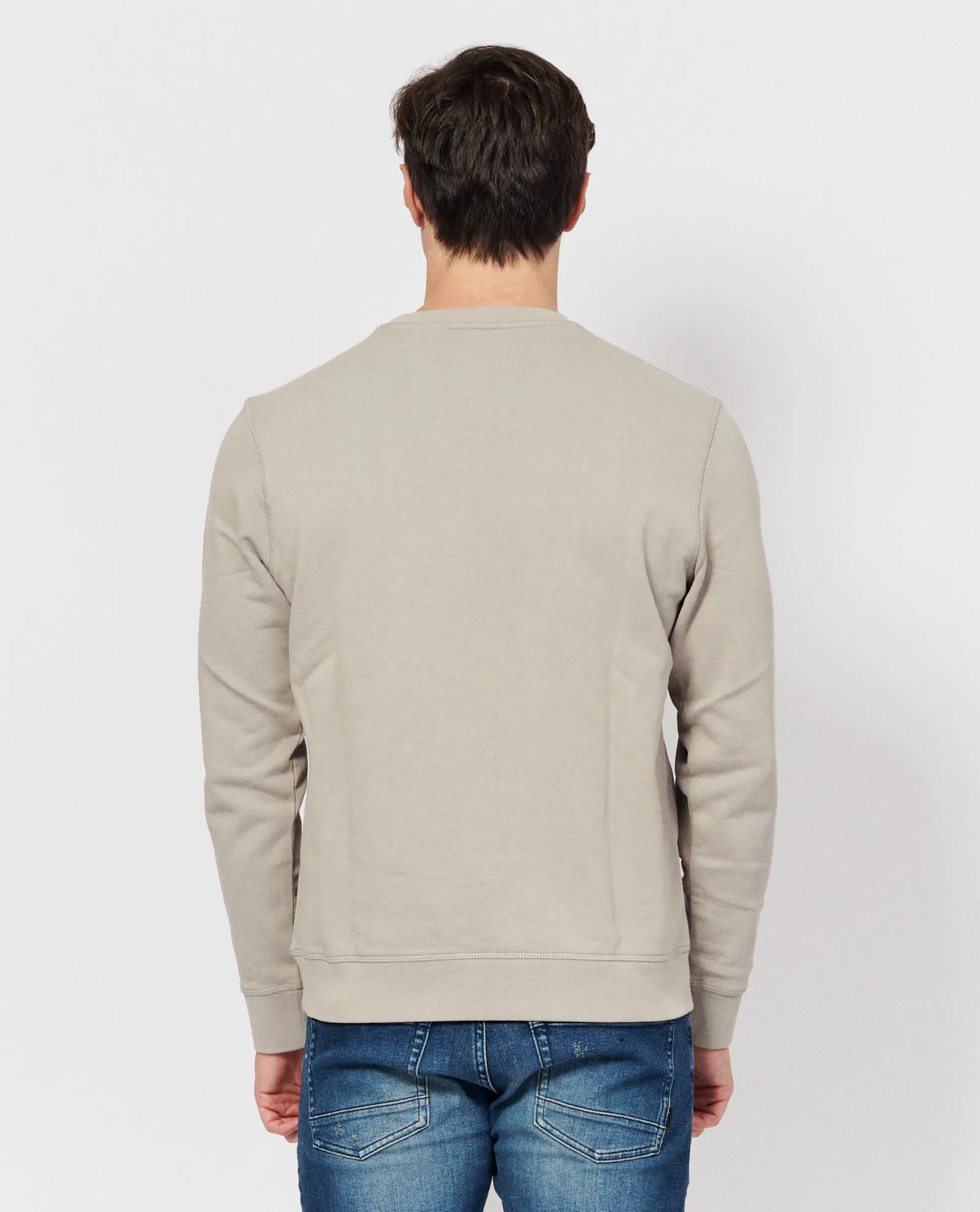 Felpa in cotone con toppa con logo