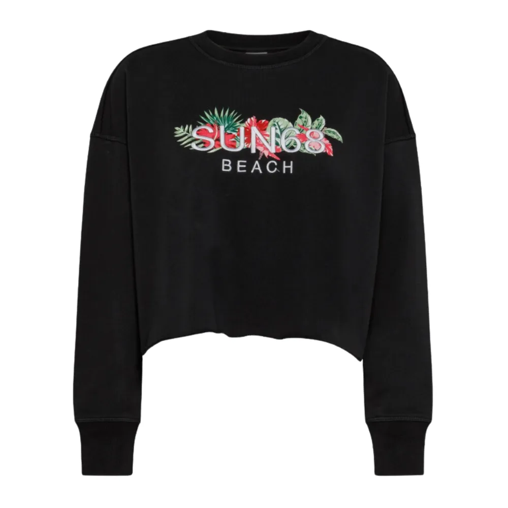 Felpa Sun68 cropped sporty logo