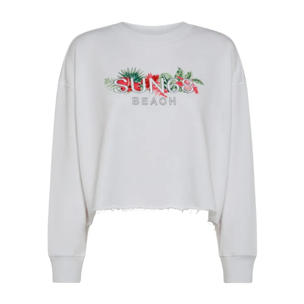 Felpa Sun68 cropped sporty logo