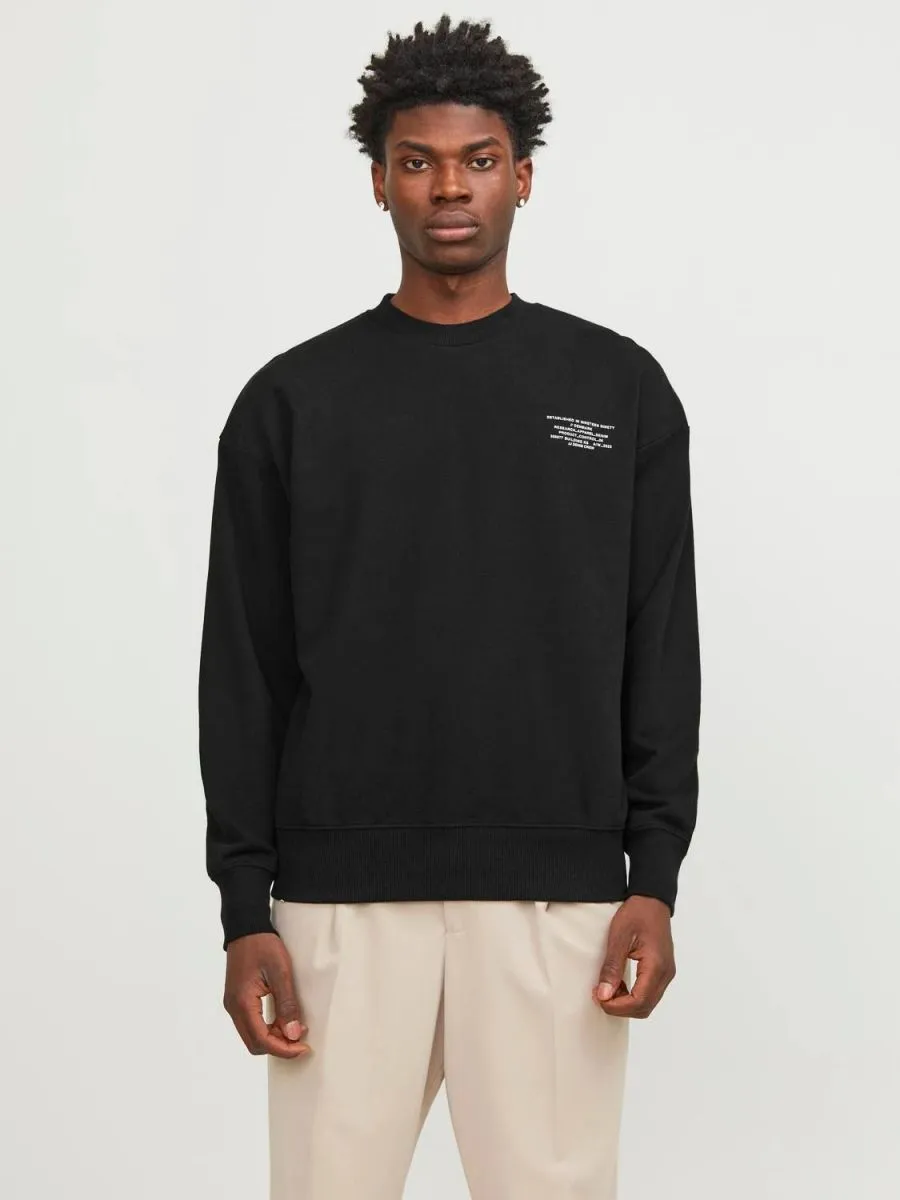 FELPA Uomo JACK&JONES 12250647 RILEY BLACK