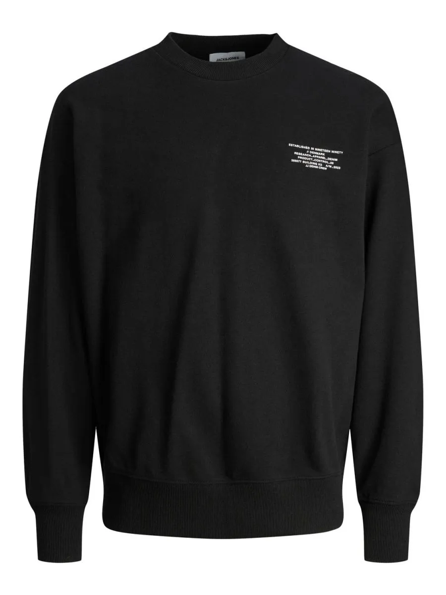 FELPA Uomo JACK&JONES 12250647 RILEY BLACK