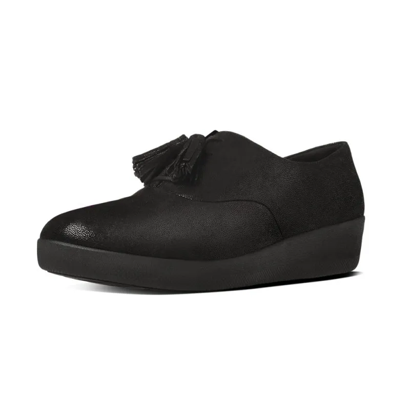 FitFlop CLASSIC TASSEL SUPEROXFORD TM BLACK GLIMMER SUEDE