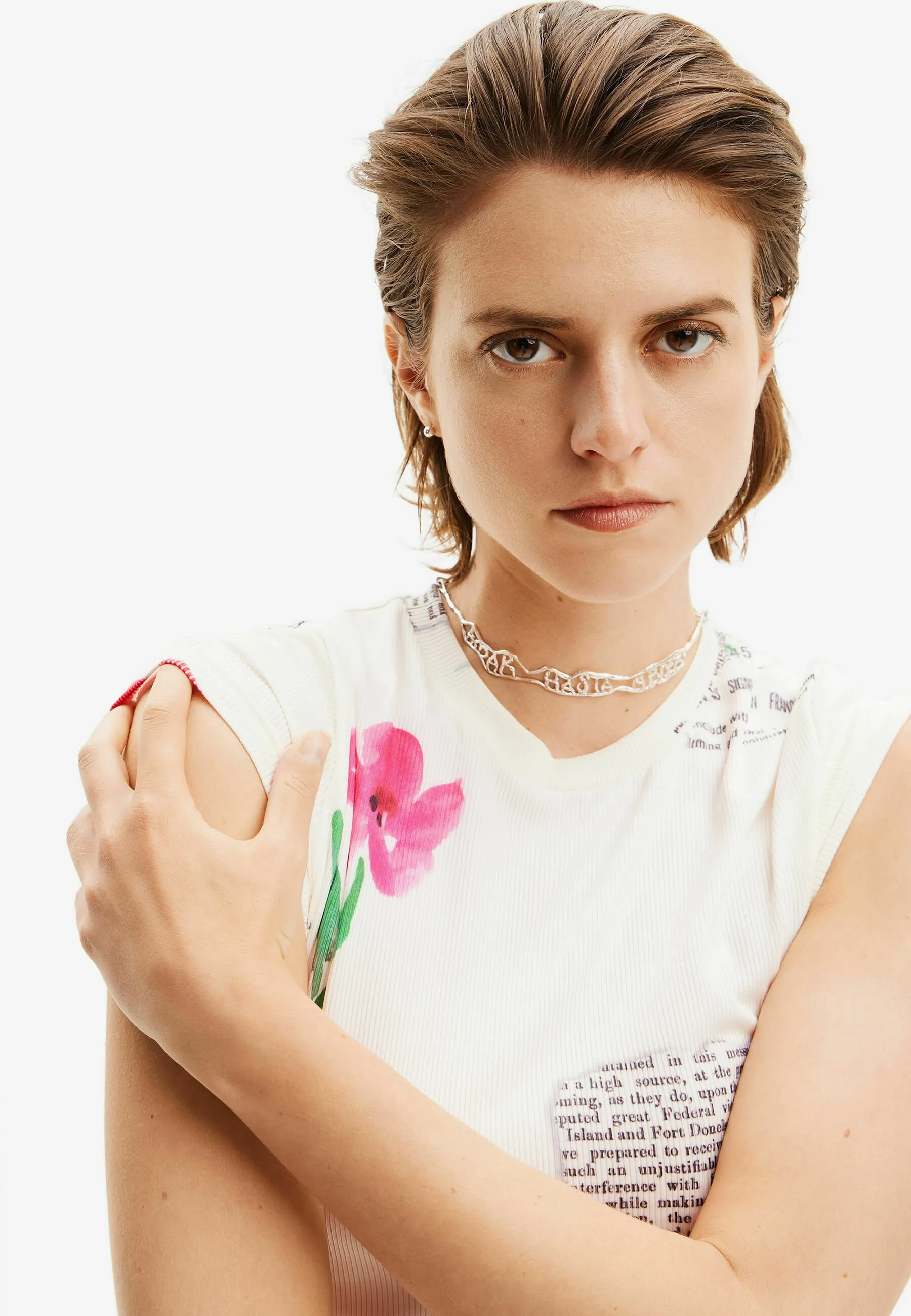 FLORAL NEWSPAPER  - T-shirt con stampa