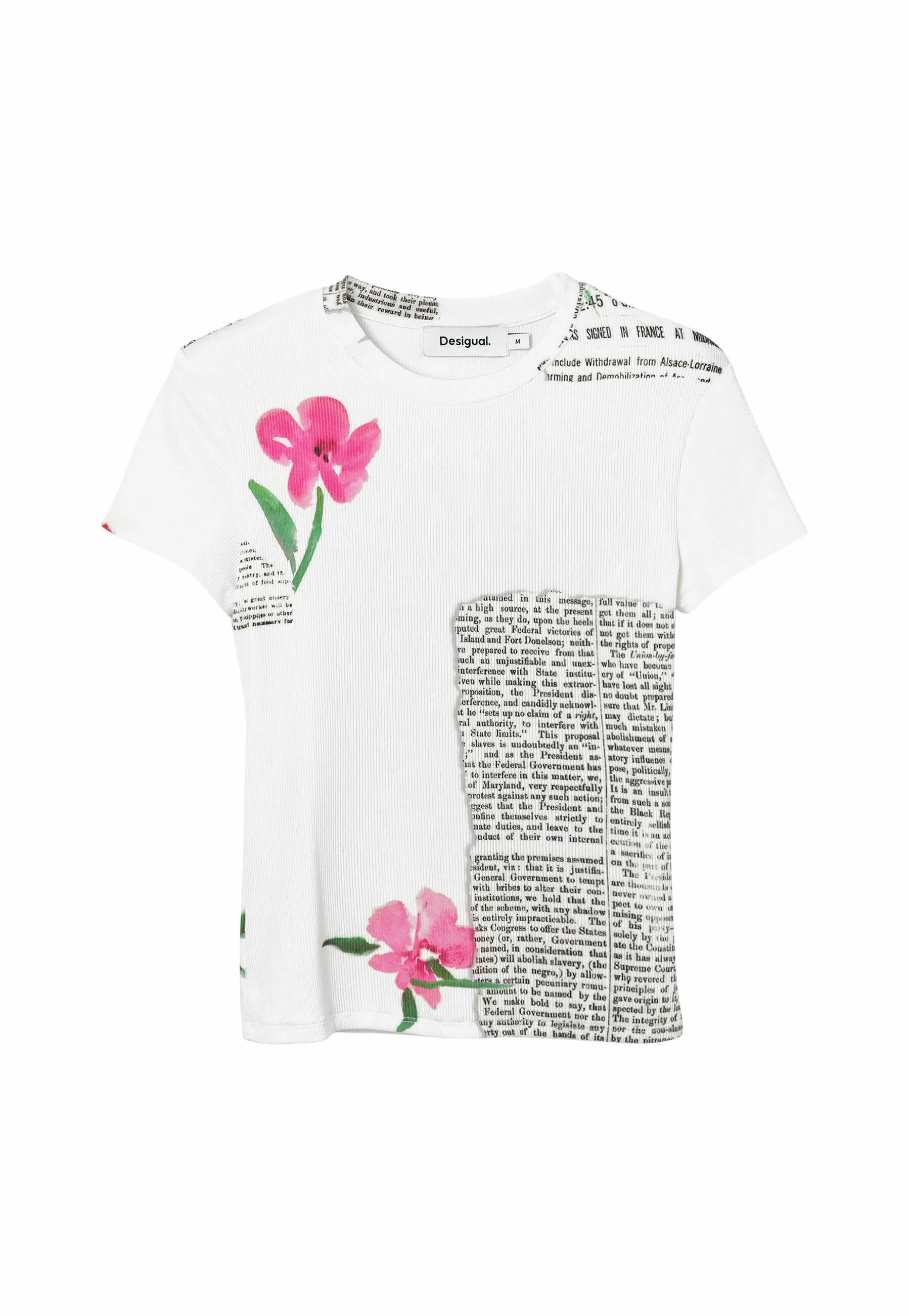 FLORAL NEWSPAPER  - T-shirt con stampa