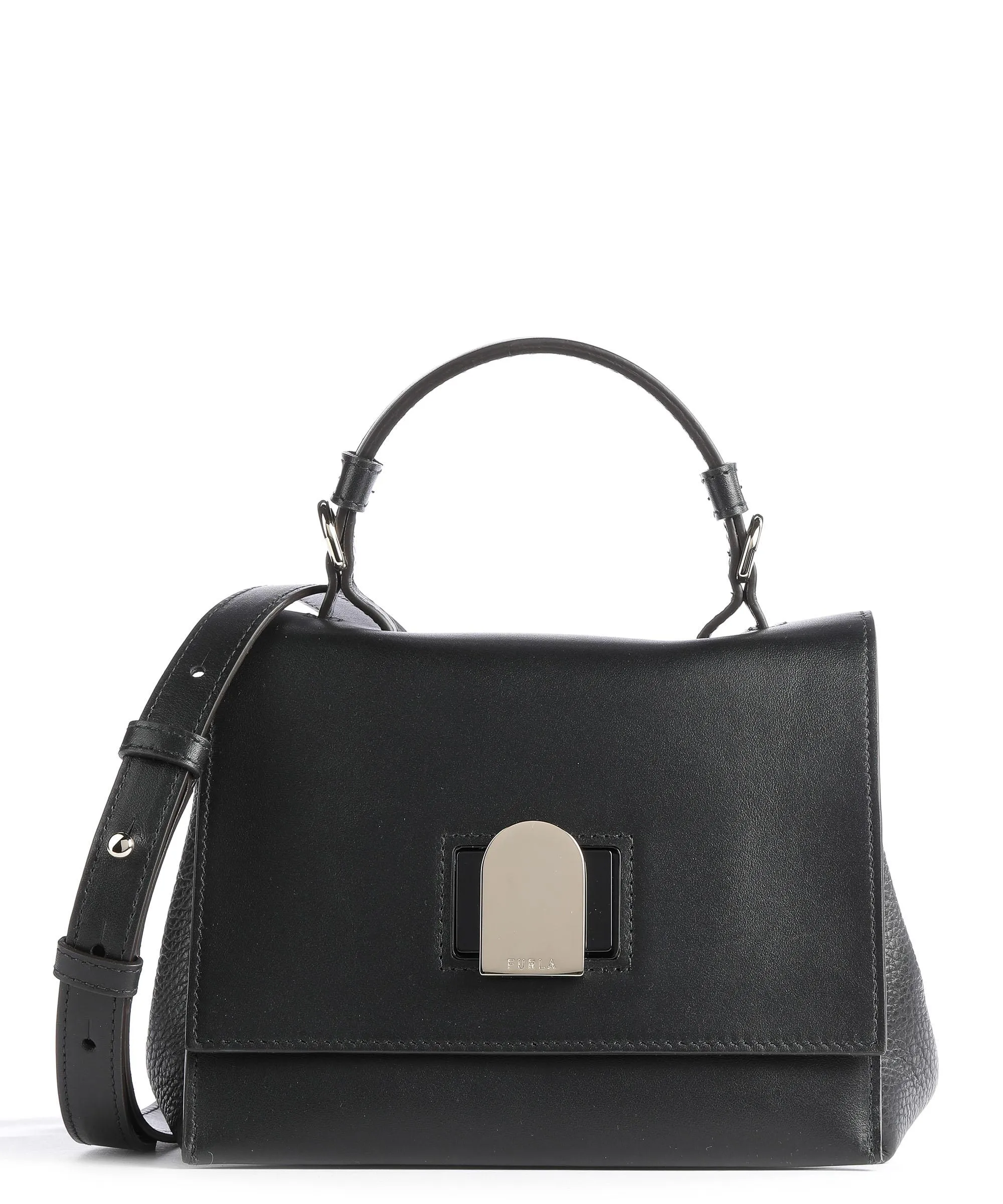  Furla Emma Mini Borsa a mano pelle granulata nero  