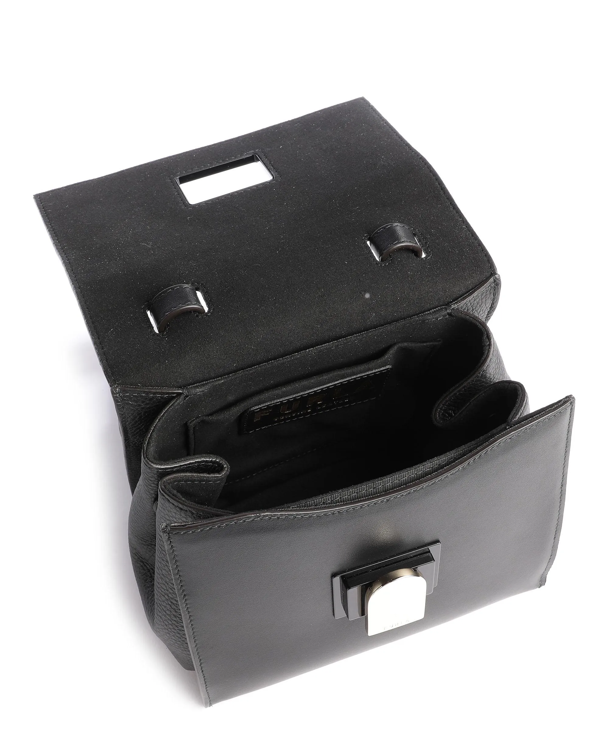  Furla Emma Mini Borsa a mano pelle granulata nero  