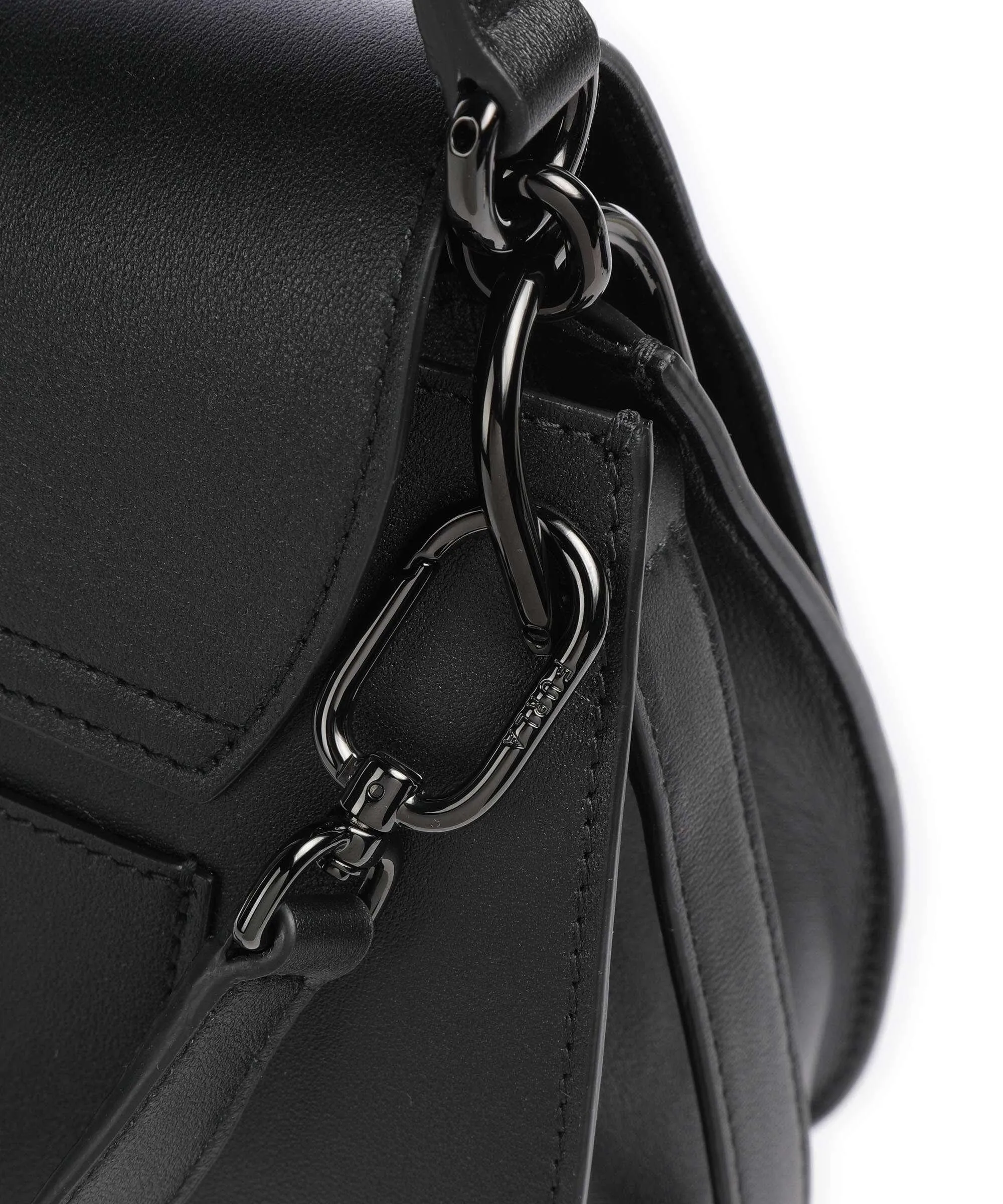  Furla Flow L Borsa a spalla pelle a grana fine nero  