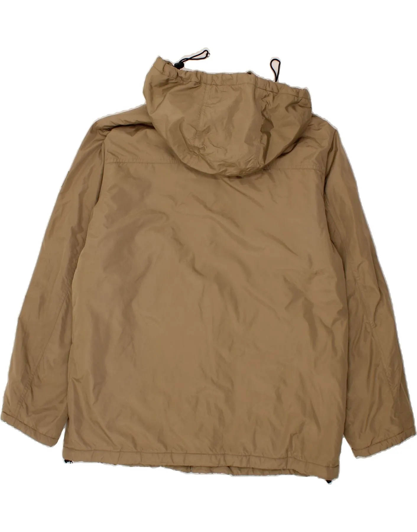 GAS Mens Hooded Windbreaker Jacket UK 44 2XL Beige Polyester