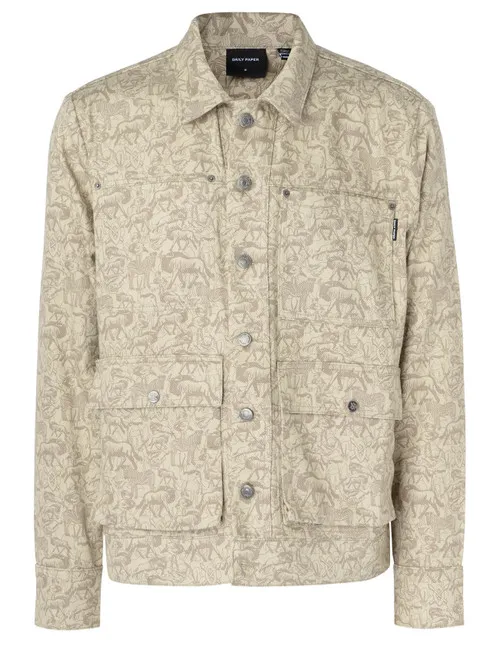 Giacca Daily Paper stampa all over beige
