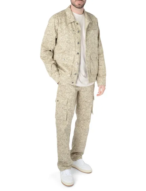Giacca Daily Paper stampa all over beige