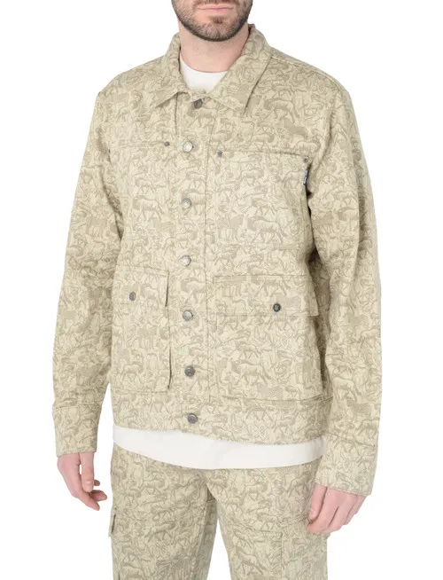 Giacca Daily Paper stampa all over beige