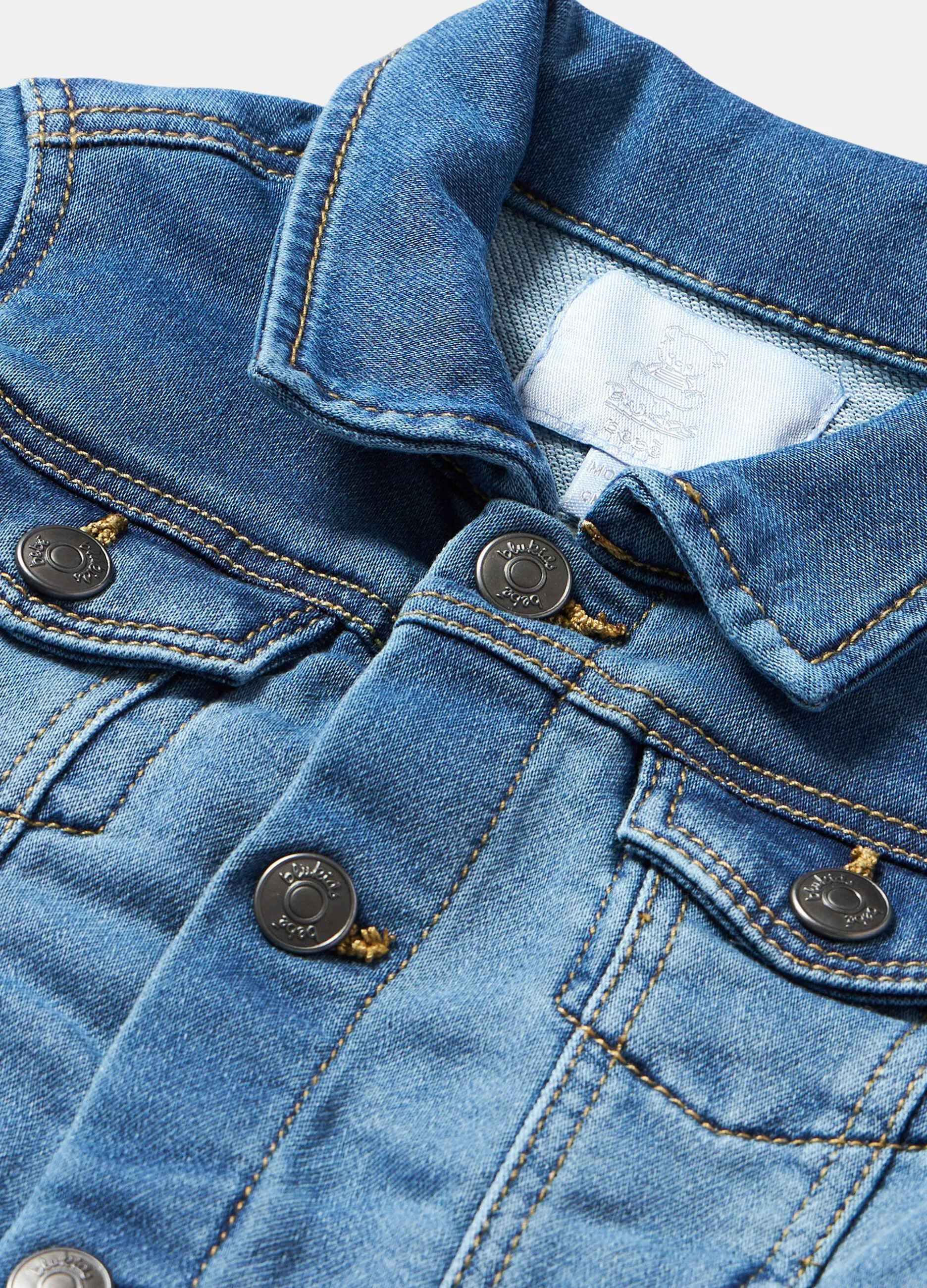 Giubbino in felpa denim neonato