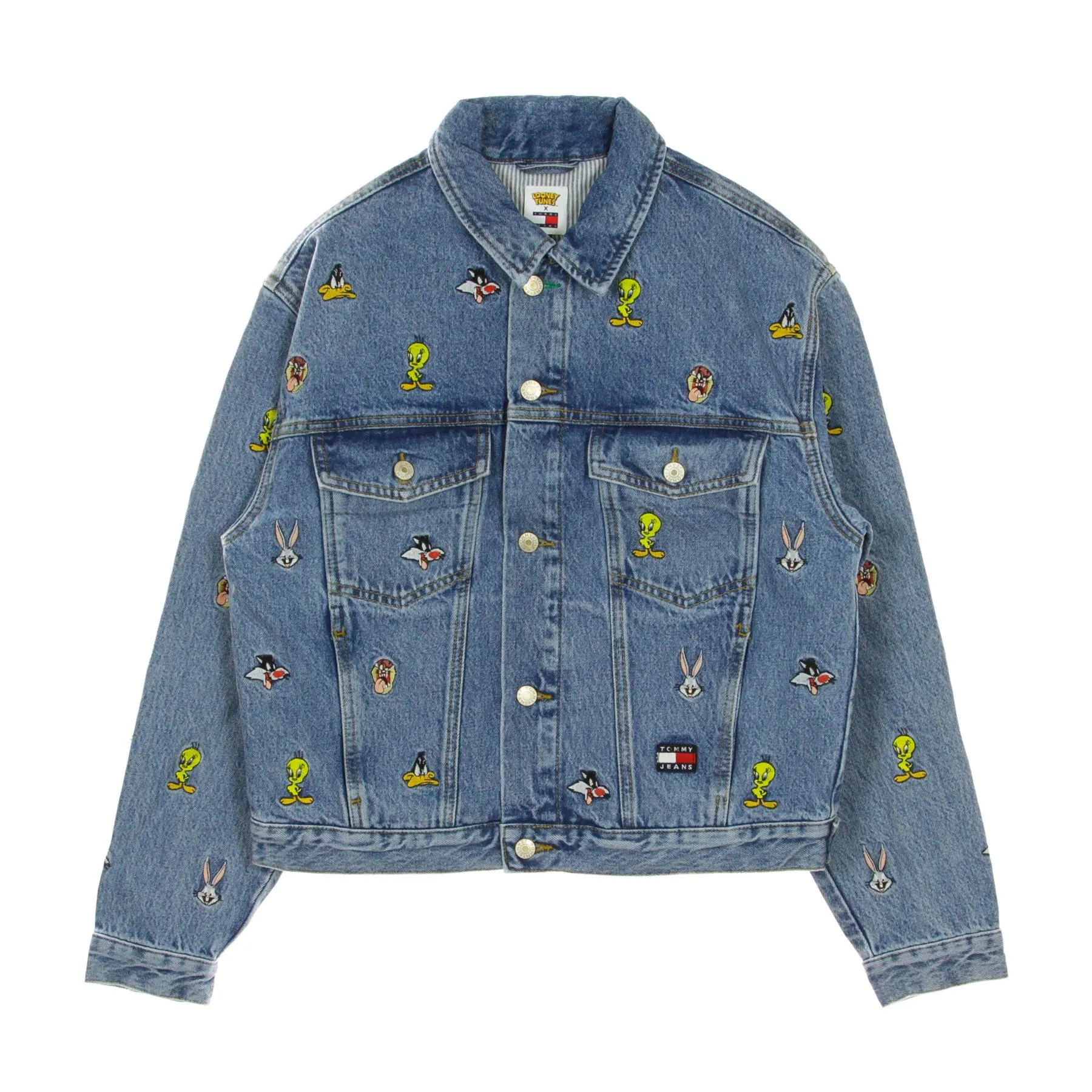 Giubbotto Jeans Donna Tommy Denim X Looney Tunes Light Blue Wash