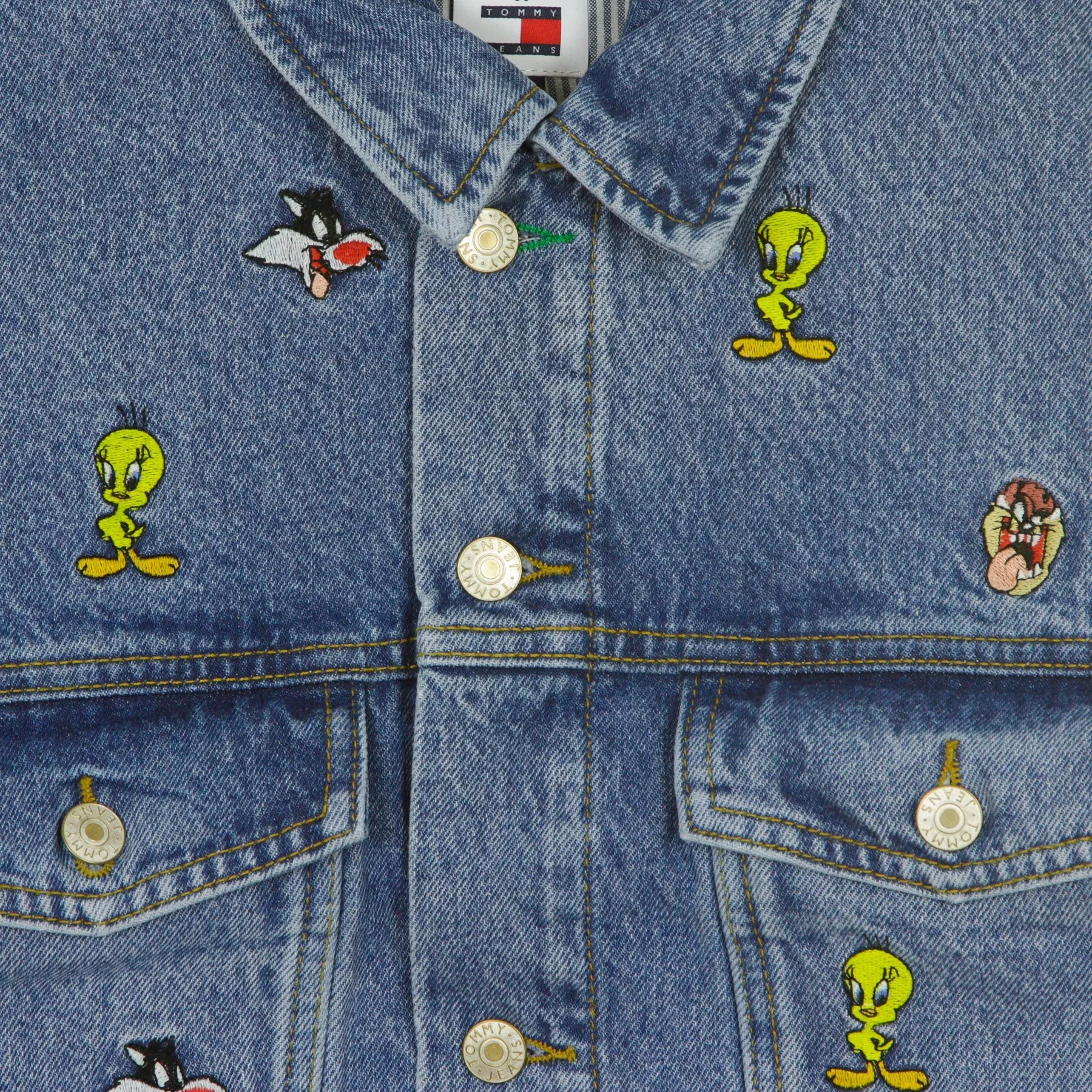 Giubbotto Jeans Donna Tommy Denim X Looney Tunes Light Blue Wash