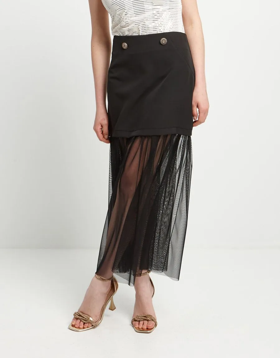 Gonna lunga con tulle