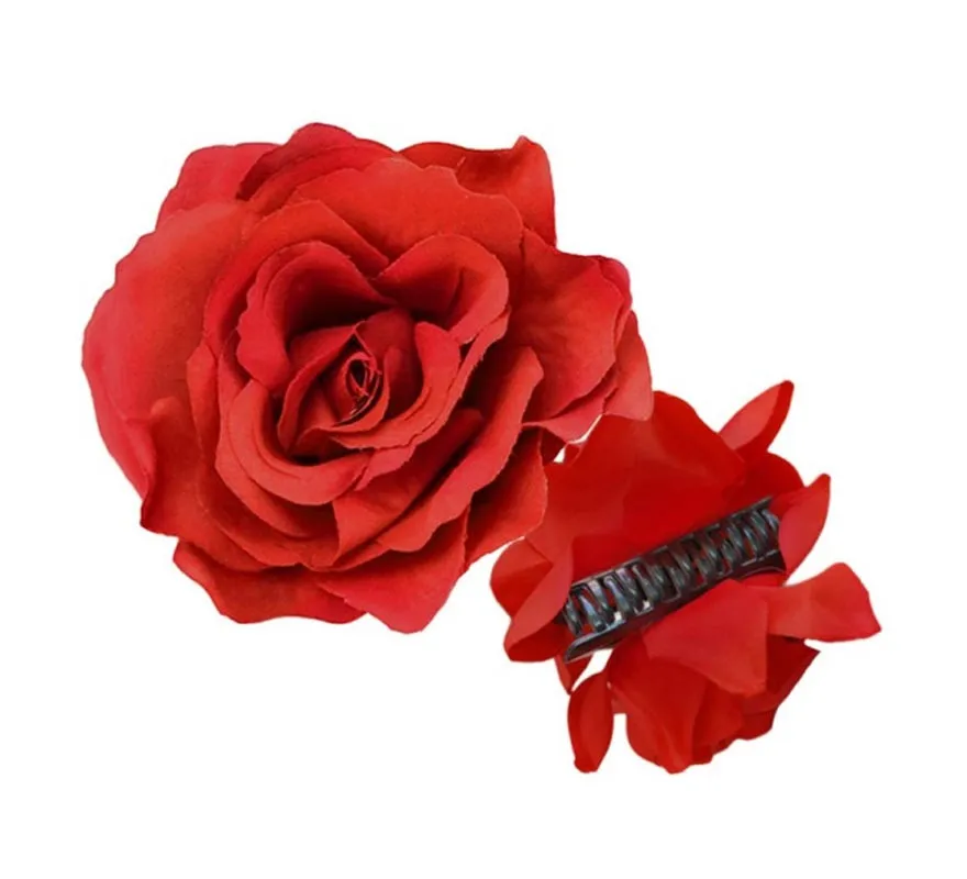 Grande rosa flamenco rossa con clip da 15 cm