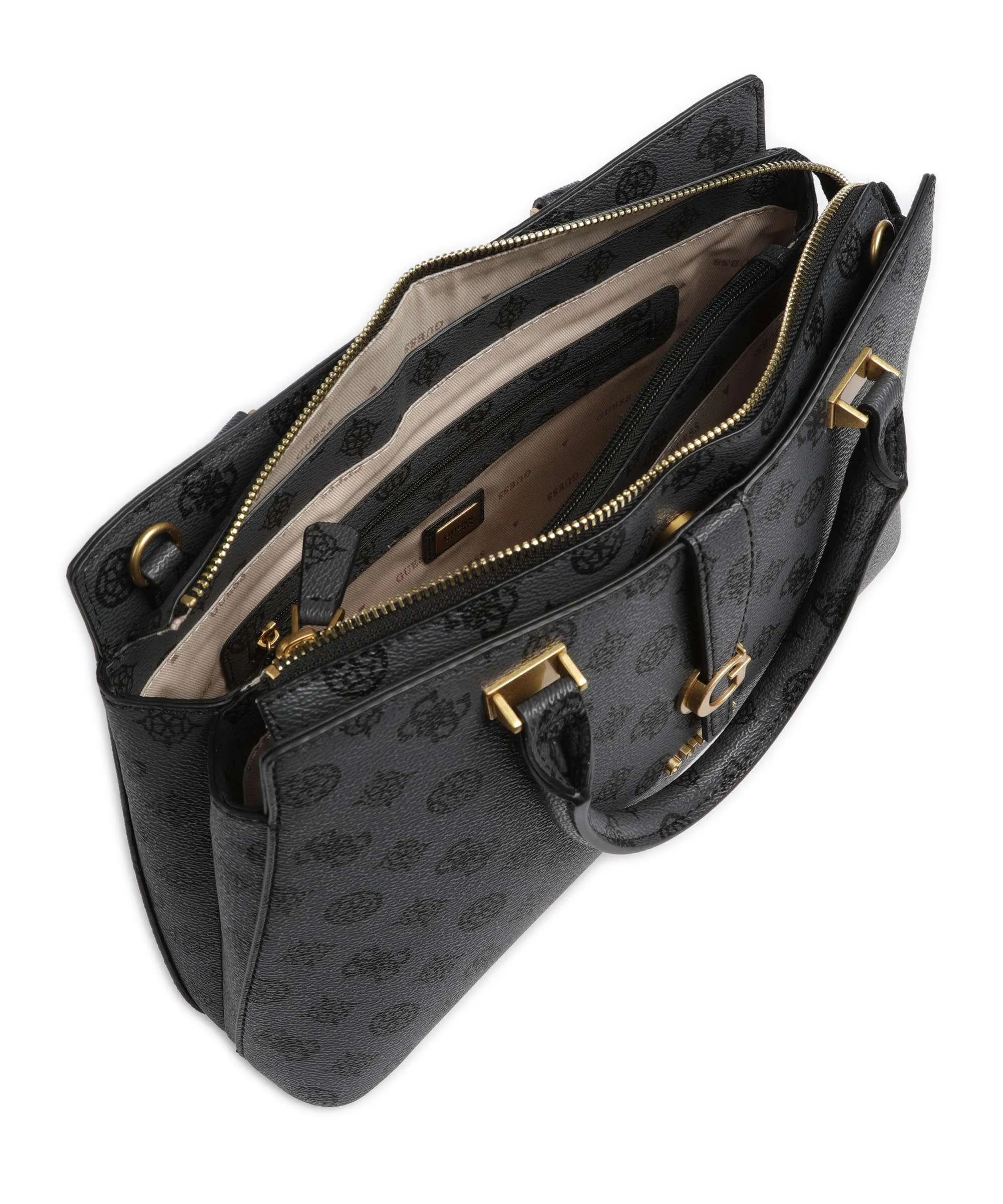  Guess Kuba Borsa a mano pelle sintetica grigio scuro  