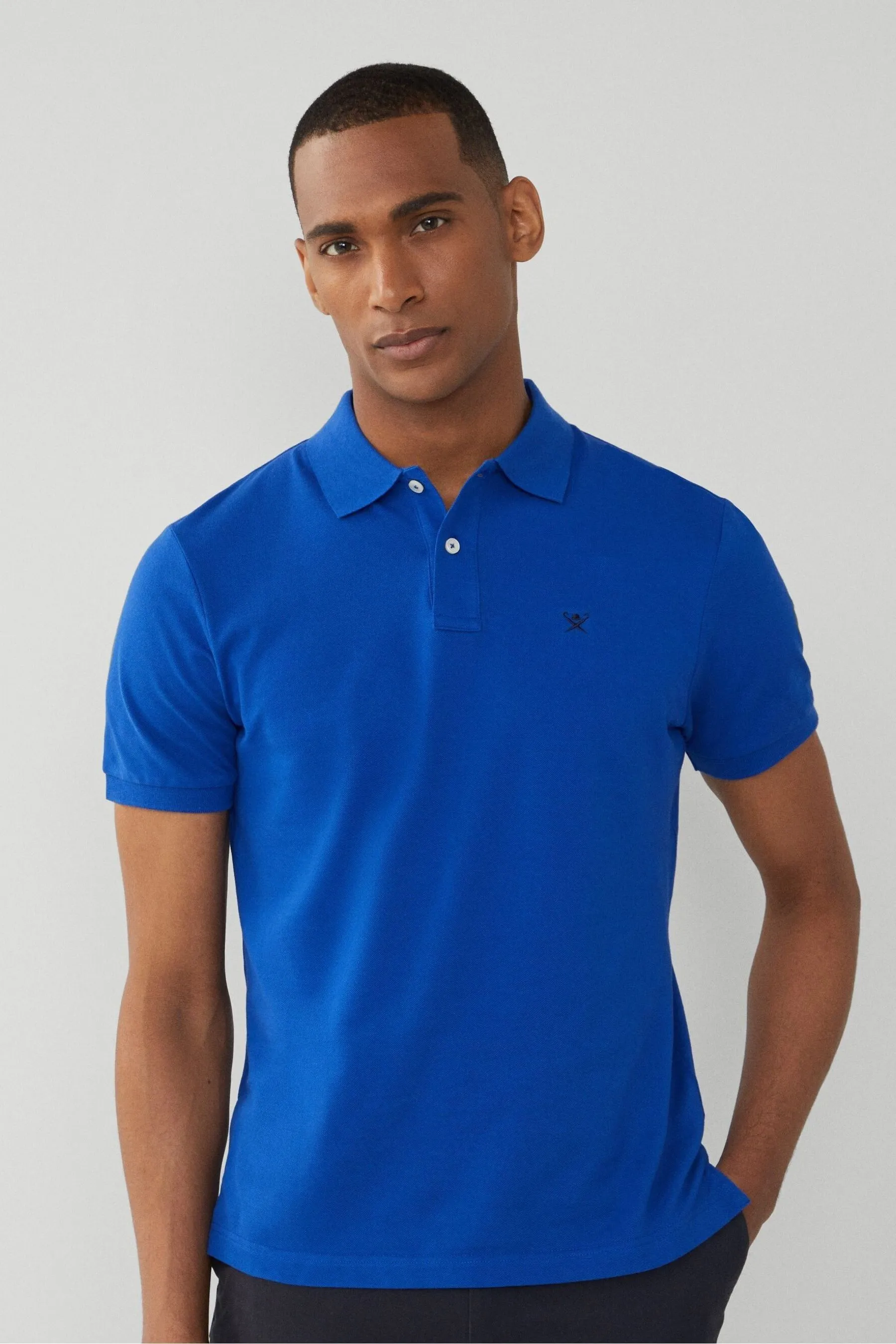 Hackett London Uomo - Blu slim - Polo con logo