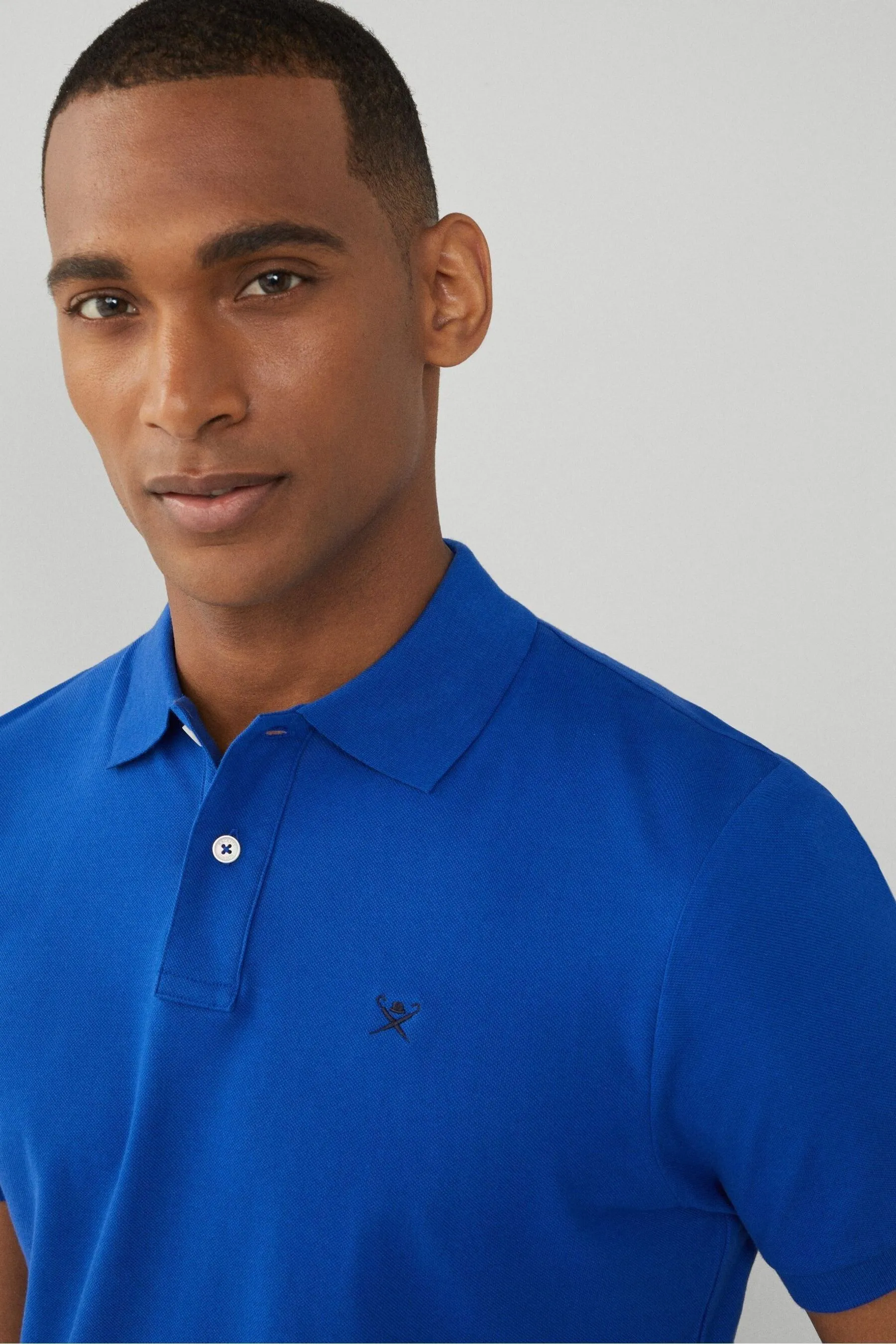 Hackett London Uomo - Blu slim - Polo con logo