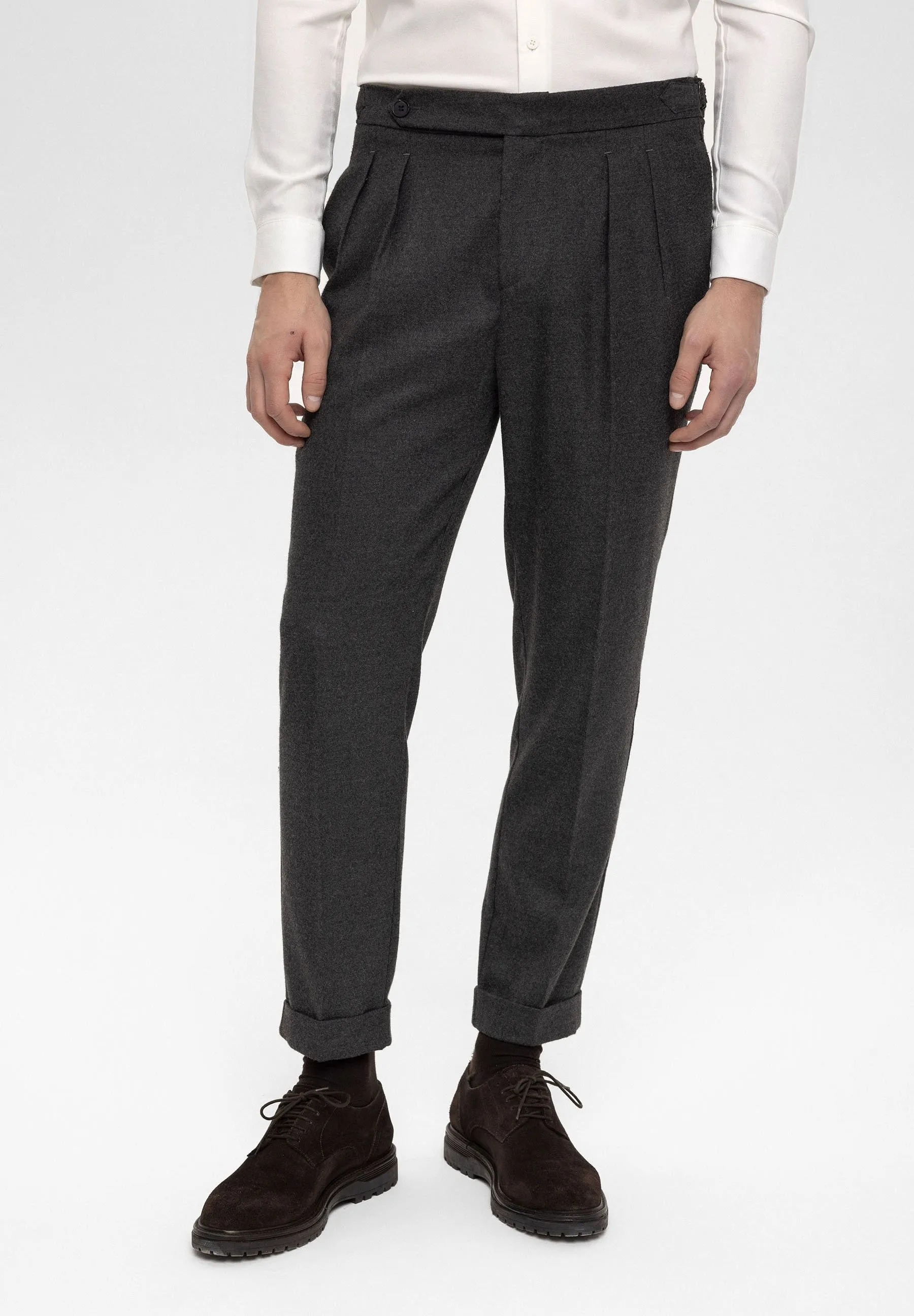 HIGH WAIST PLEATED - Pantaloni