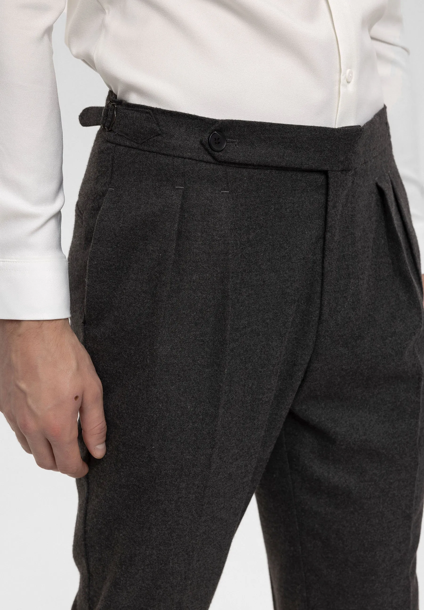 HIGH WAIST PLEATED - Pantaloni