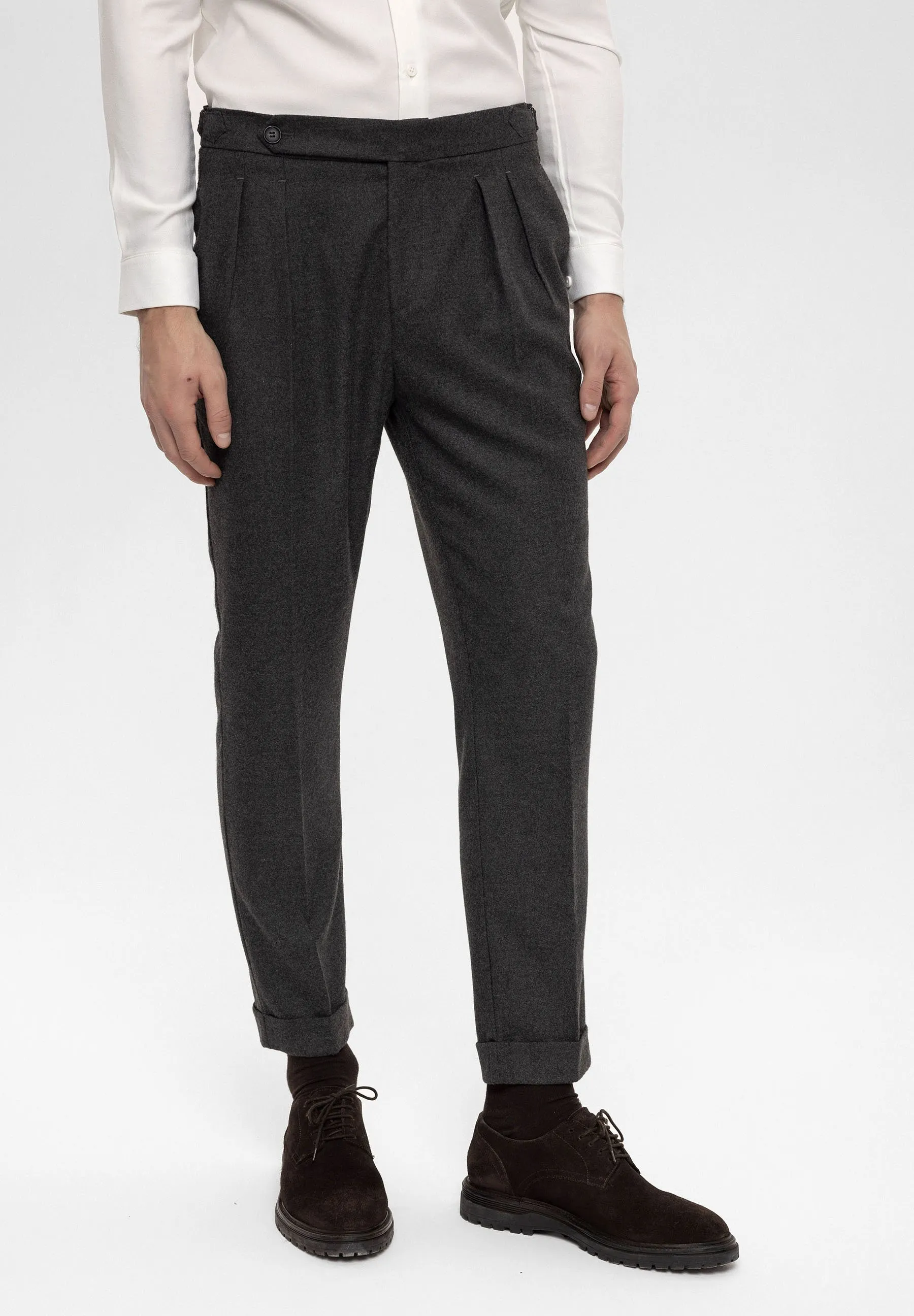 HIGH WAIST PLEATED - Pantaloni