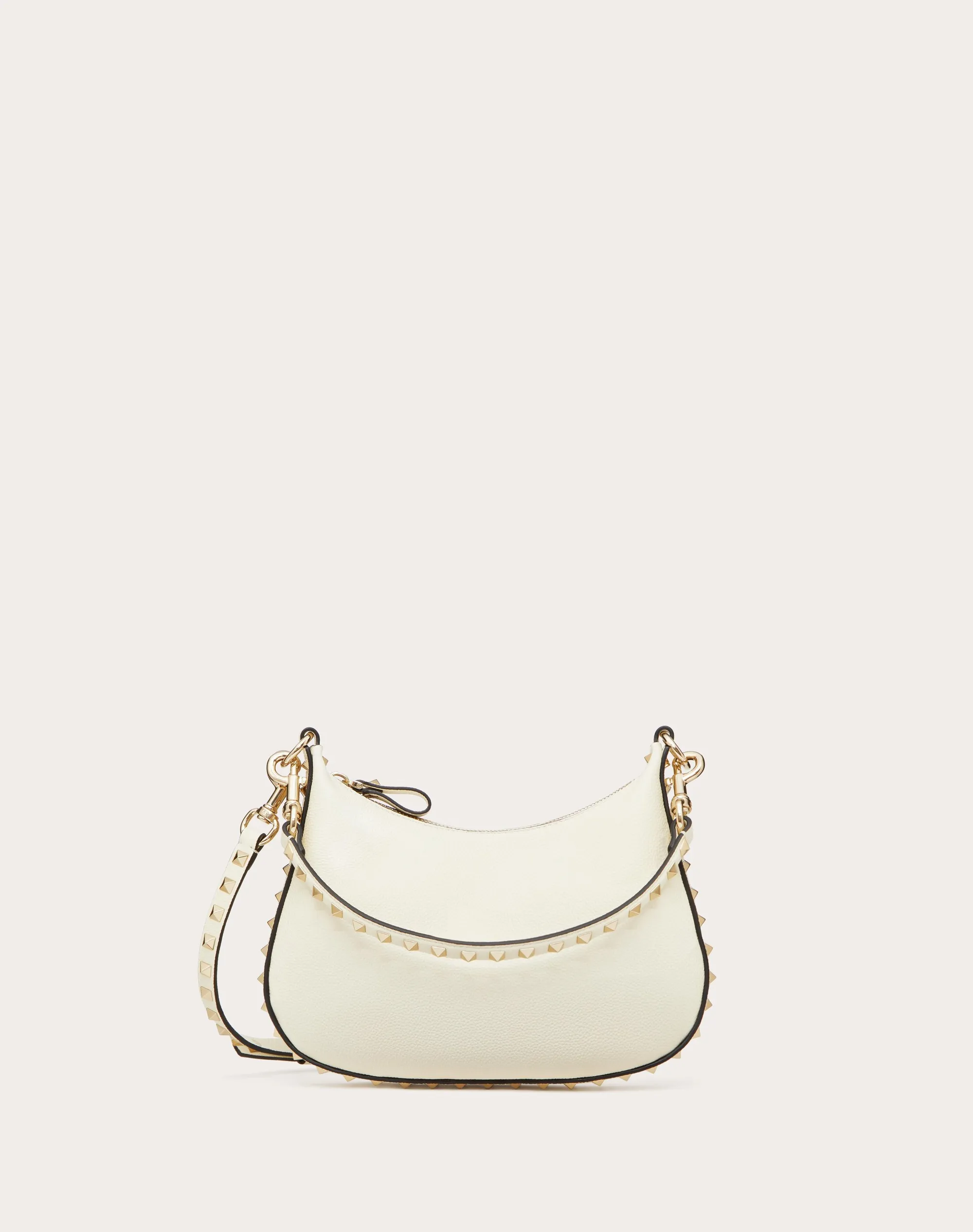 HOBO PICCOLA VALENTINO GARAVANI ROCKSTUD IN VITELLO GRANATO