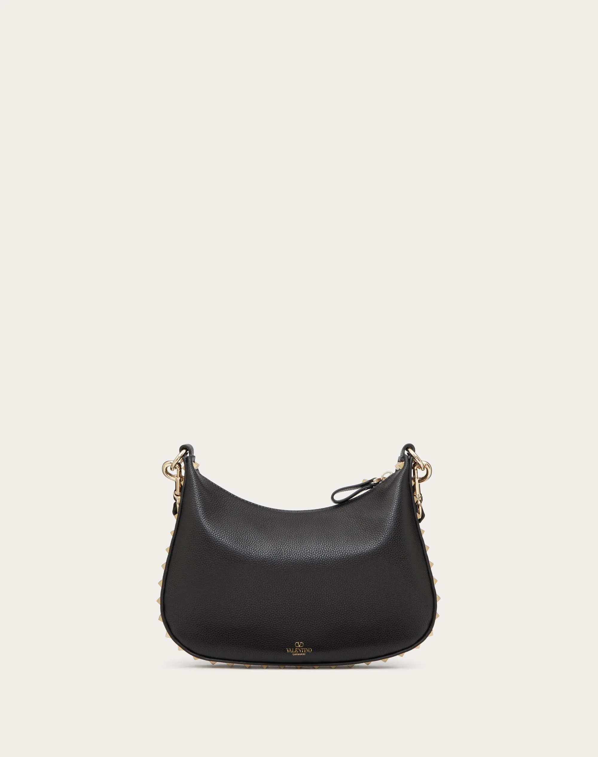HOBO PICCOLA VALENTINO GARAVANI ROCKSTUD IN VITELLO GRANATO