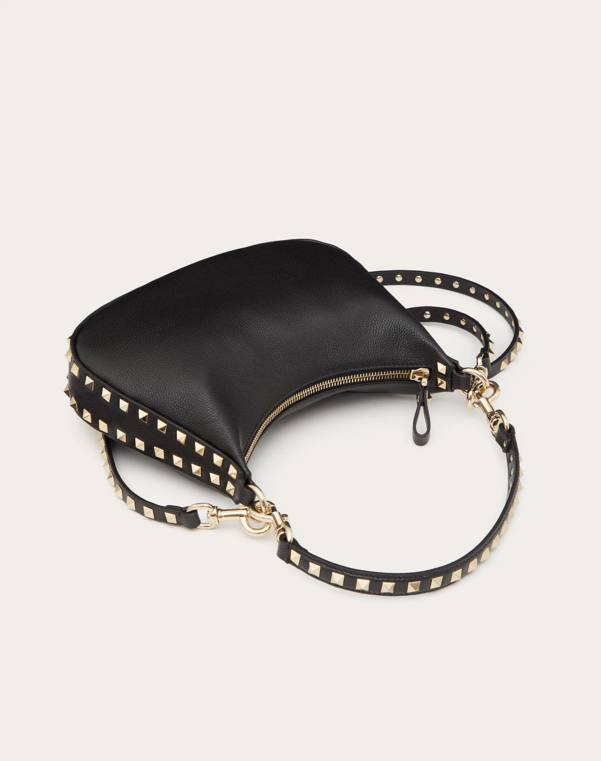 HOBO PICCOLA VALENTINO GARAVANI ROCKSTUD IN VITELLO GRANATO