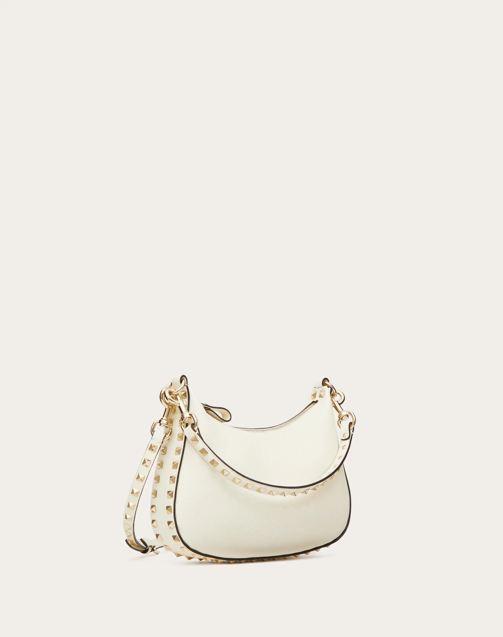 HOBO PICCOLA VALENTINO GARAVANI ROCKSTUD IN VITELLO GRANATO