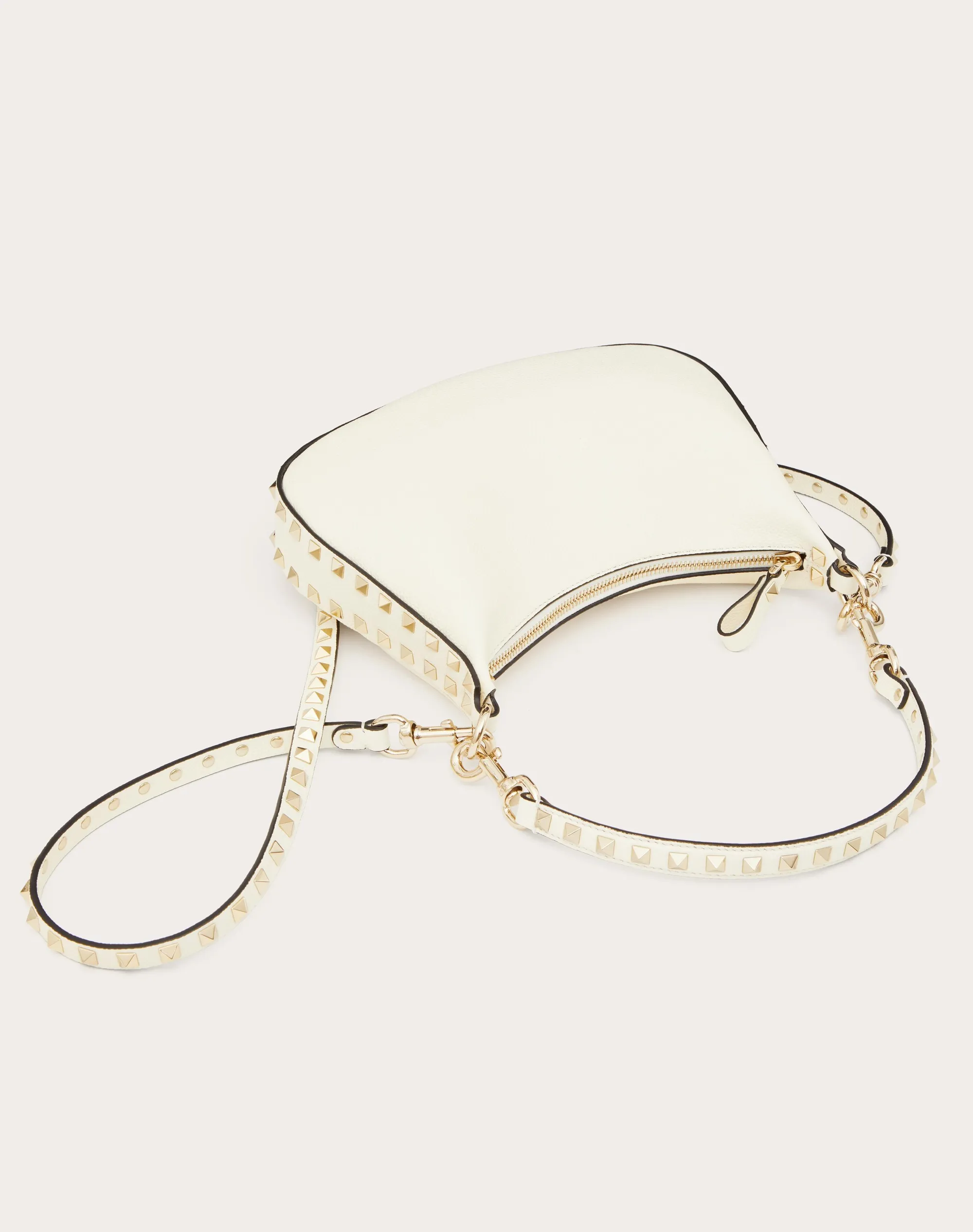 HOBO PICCOLA VALENTINO GARAVANI ROCKSTUD IN VITELLO GRANATO