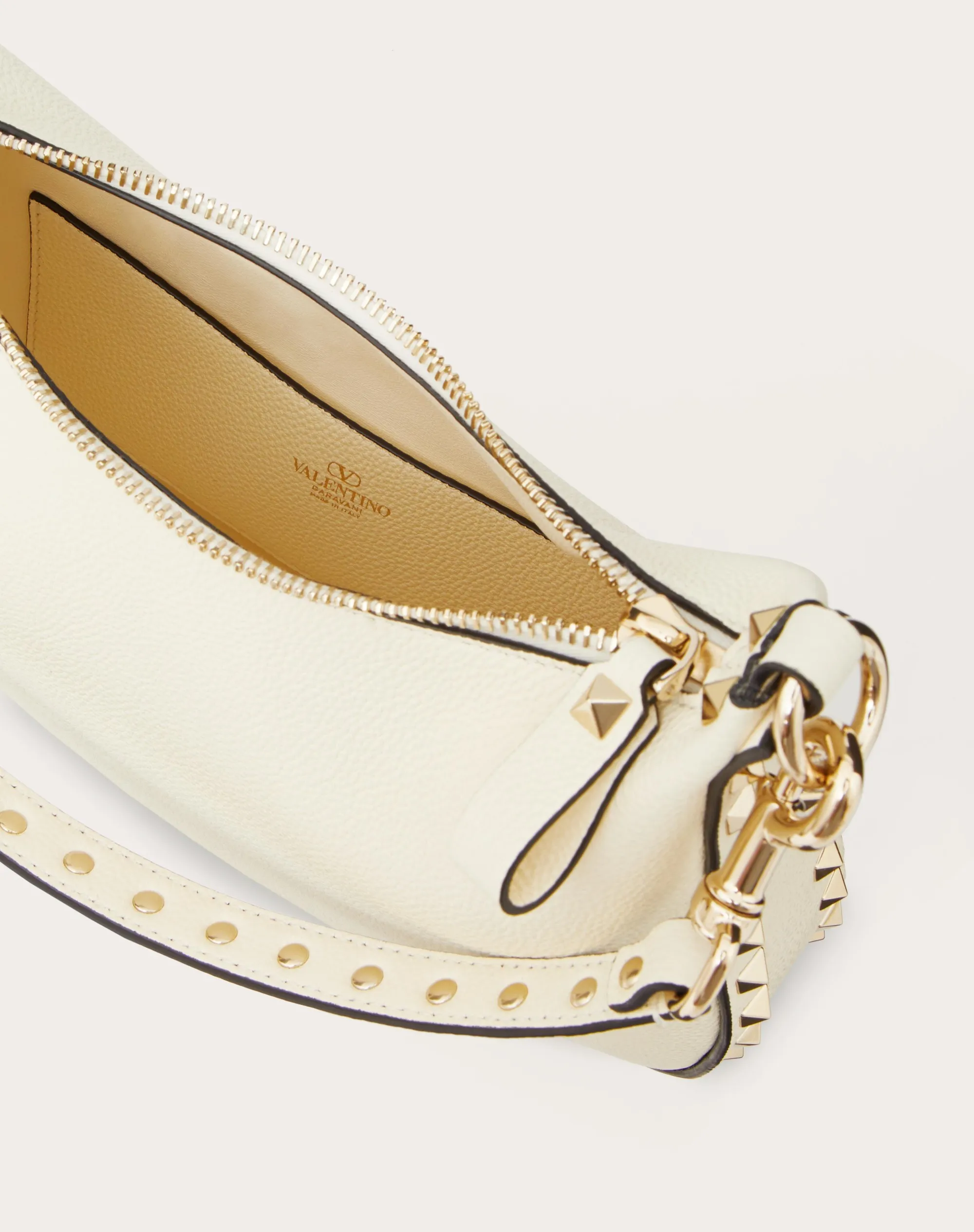 HOBO PICCOLA VALENTINO GARAVANI ROCKSTUD IN VITELLO GRANATO
