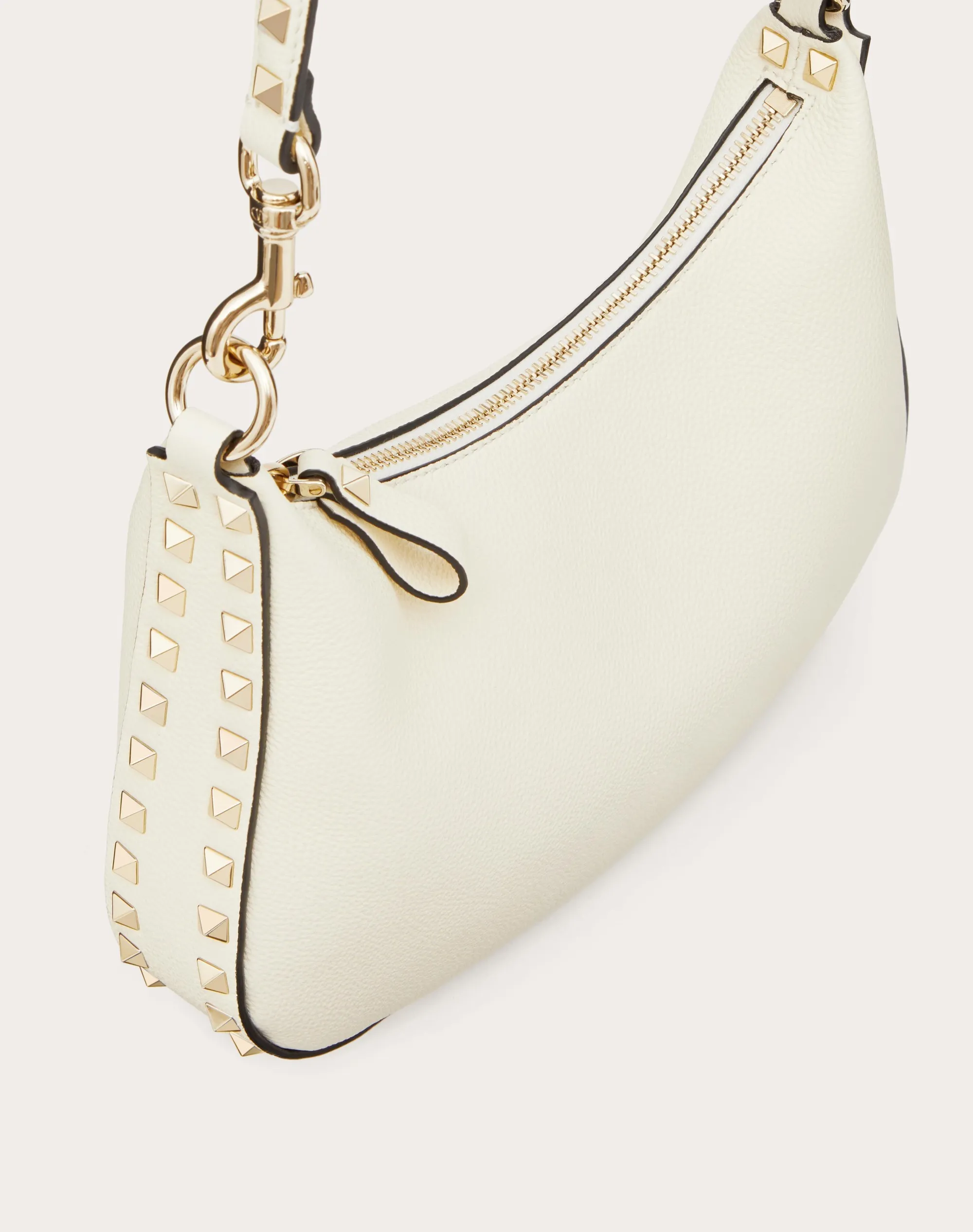HOBO PICCOLA VALENTINO GARAVANI ROCKSTUD IN VITELLO GRANATO