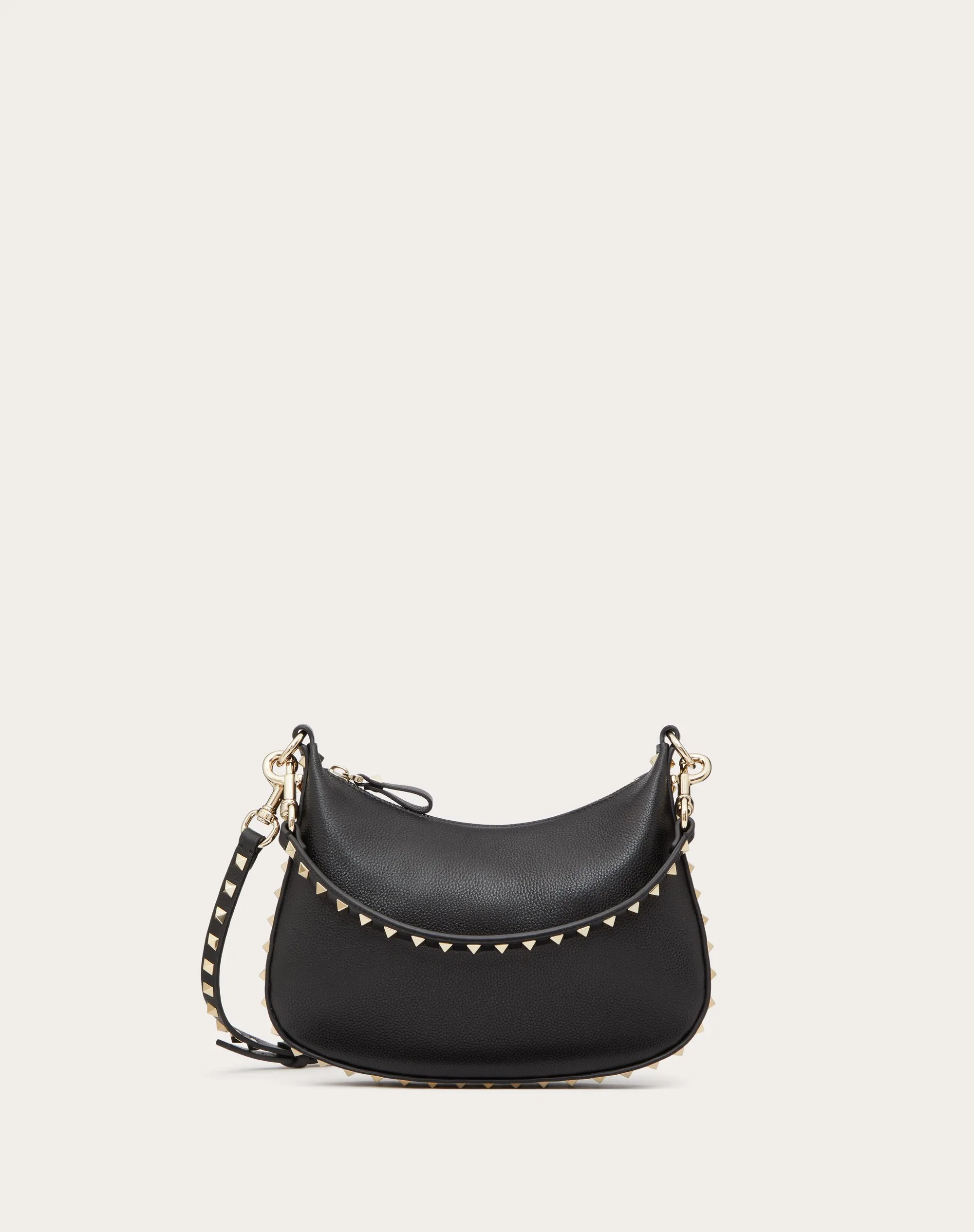 HOBO PICCOLA VALENTINO GARAVANI ROCKSTUD IN VITELLO GRANATO