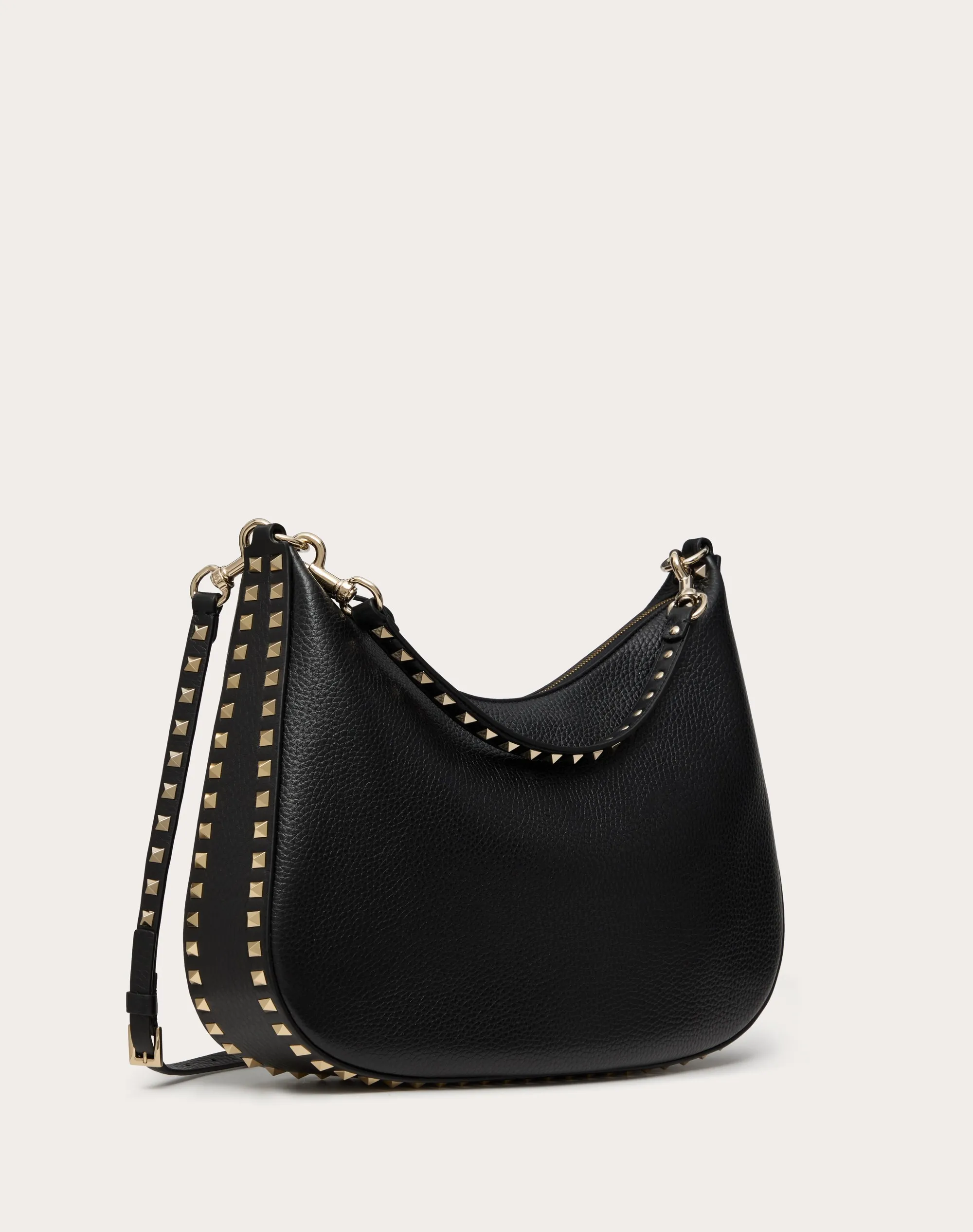 HOBO VALENTINO GARAVANI ROCKSTUD IN VITELLO GRANATO