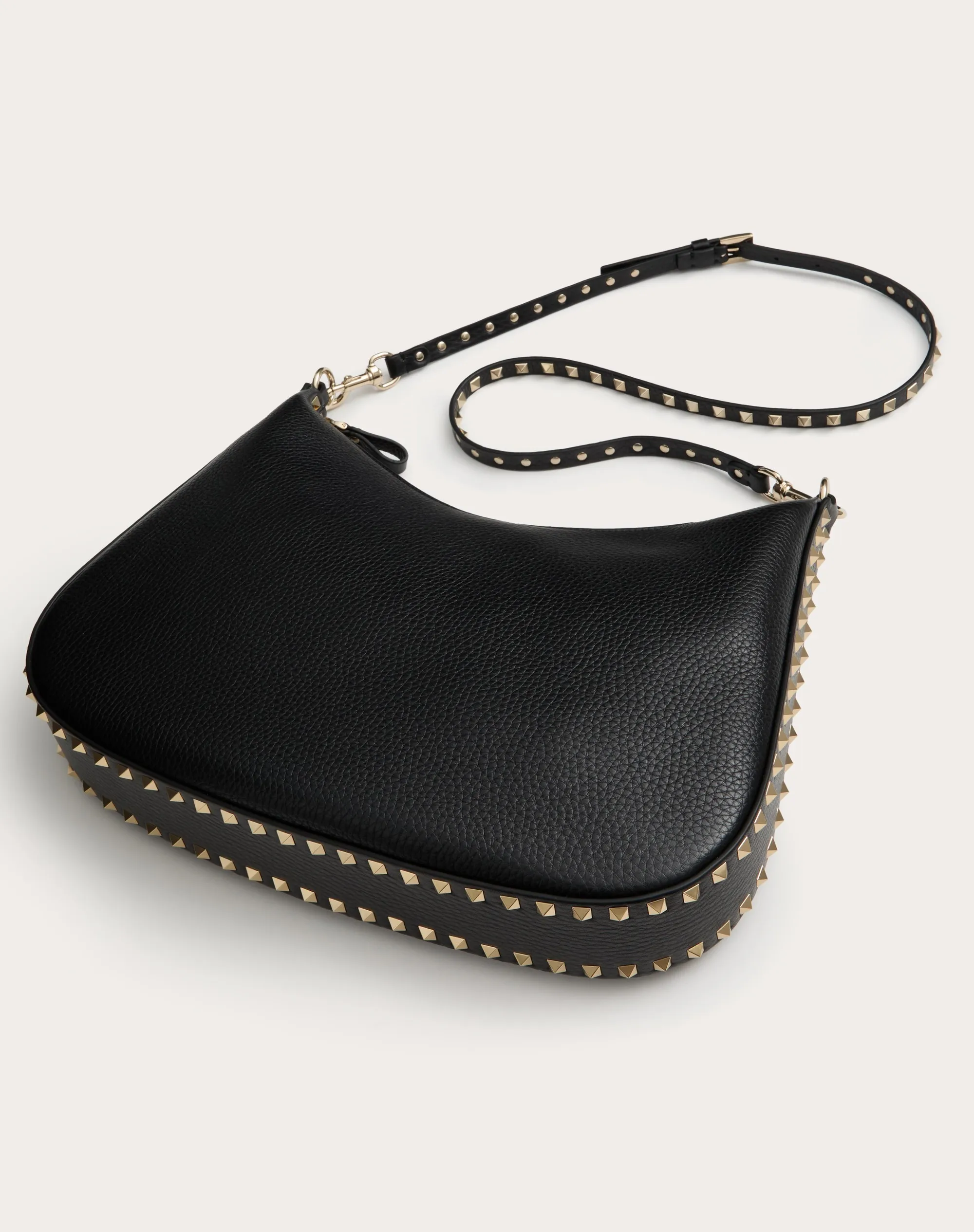 HOBO VALENTINO GARAVANI ROCKSTUD IN VITELLO GRANATO