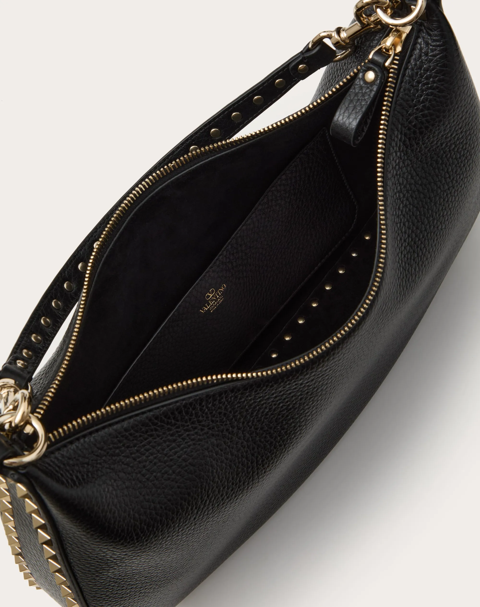 HOBO VALENTINO GARAVANI ROCKSTUD IN VITELLO GRANATO