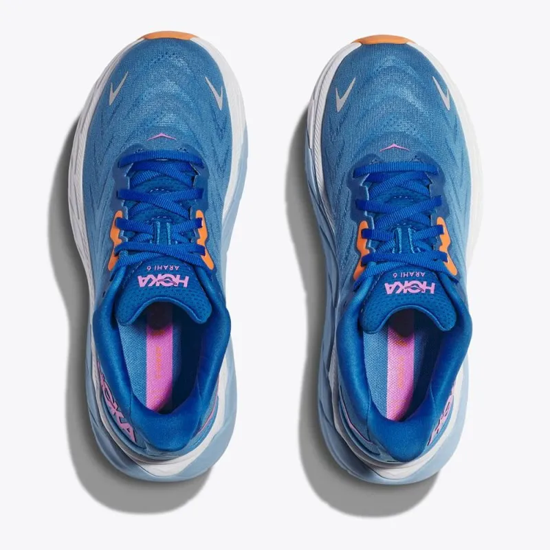 Hoka Arahi 6 Blu Arancio Rosa - Scarpe Running Donna